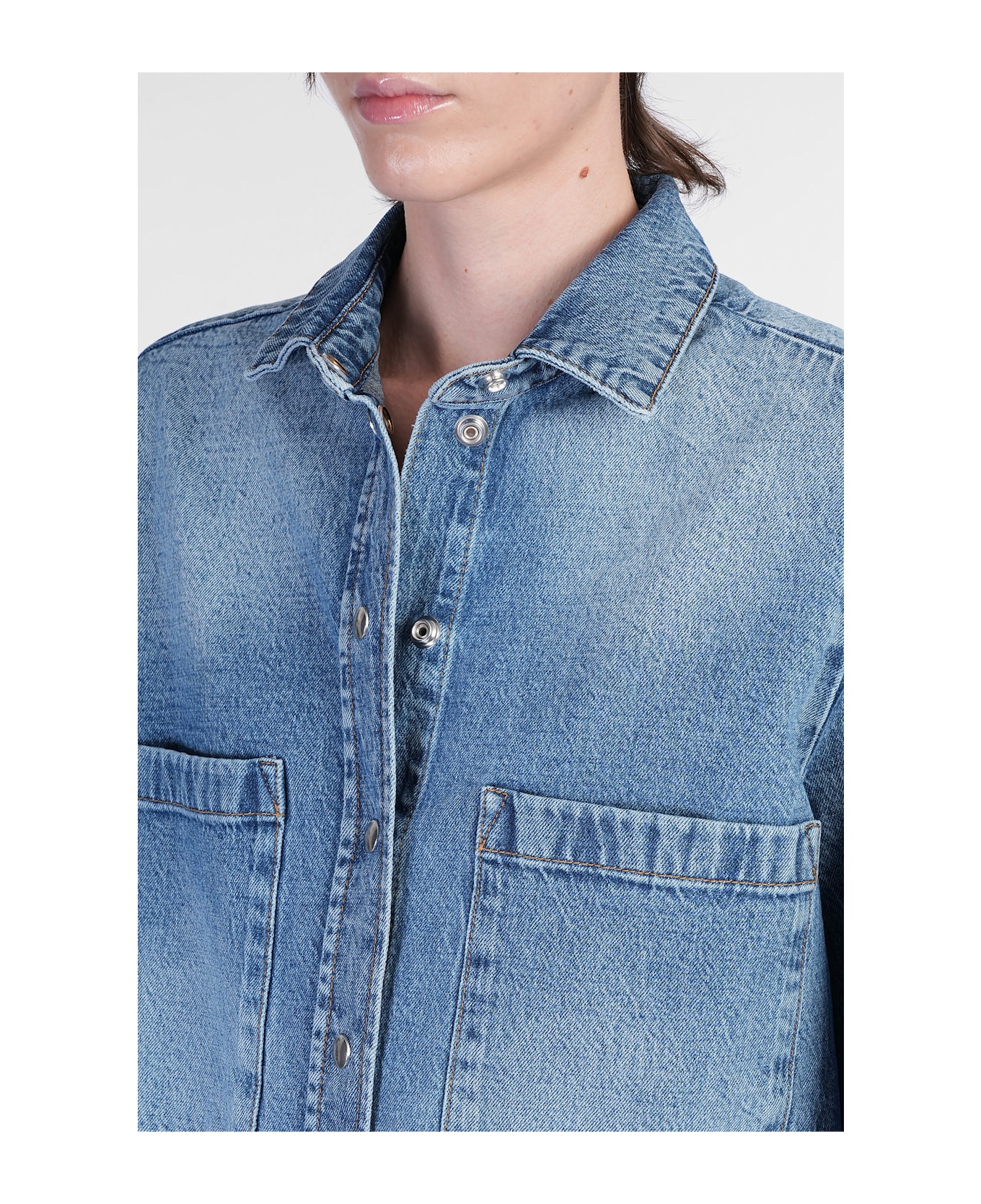 IRO Lydie Denim Jackets In Blue Cotton - blue