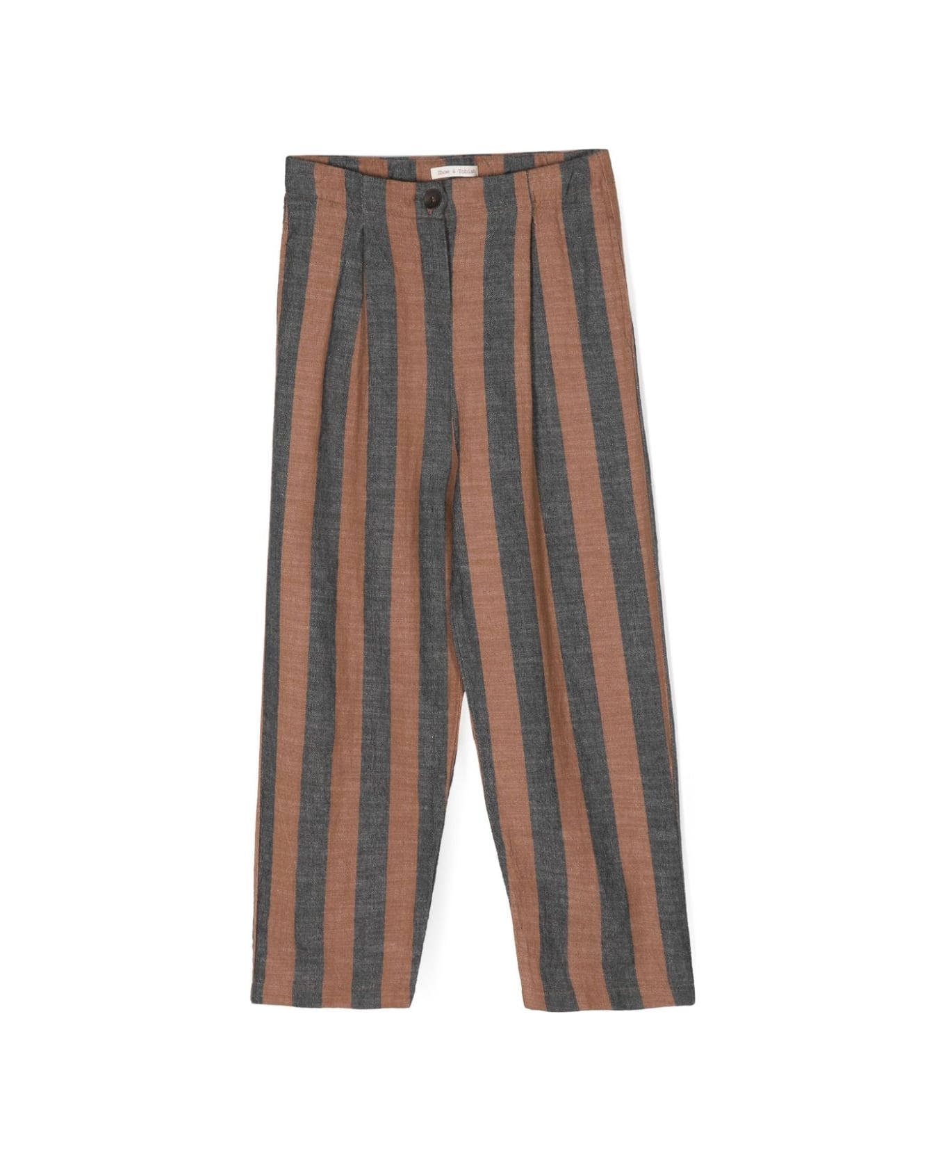 Zhoe & Tobiah Striped Trousers - Gray