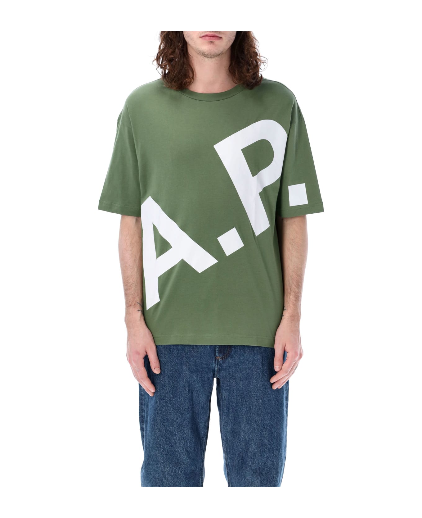 A.P.C. Lisandre T-shirt - GRAY/GREEN