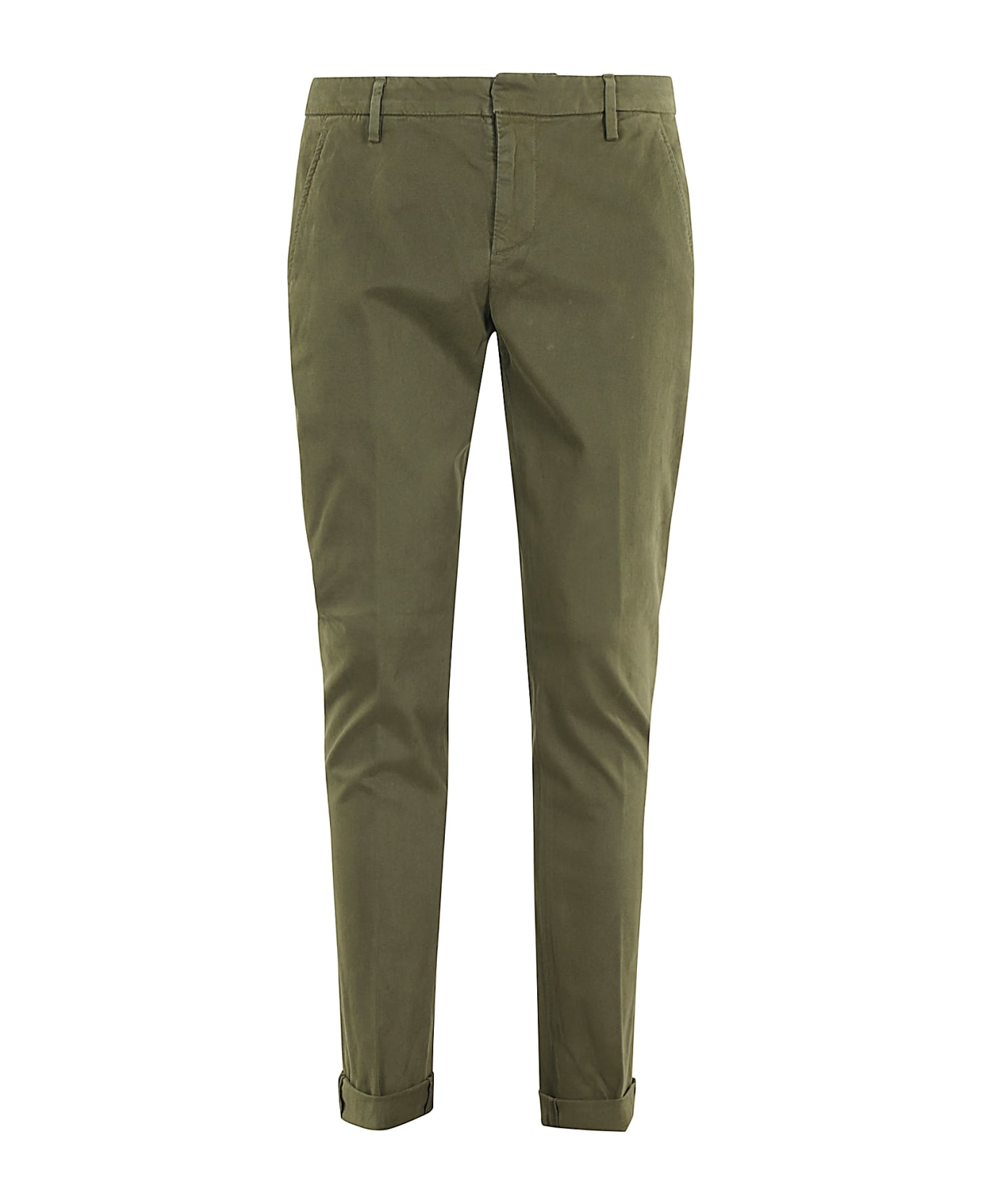 Dondup Pantalone Gaubert Gabardina - Verde Militare