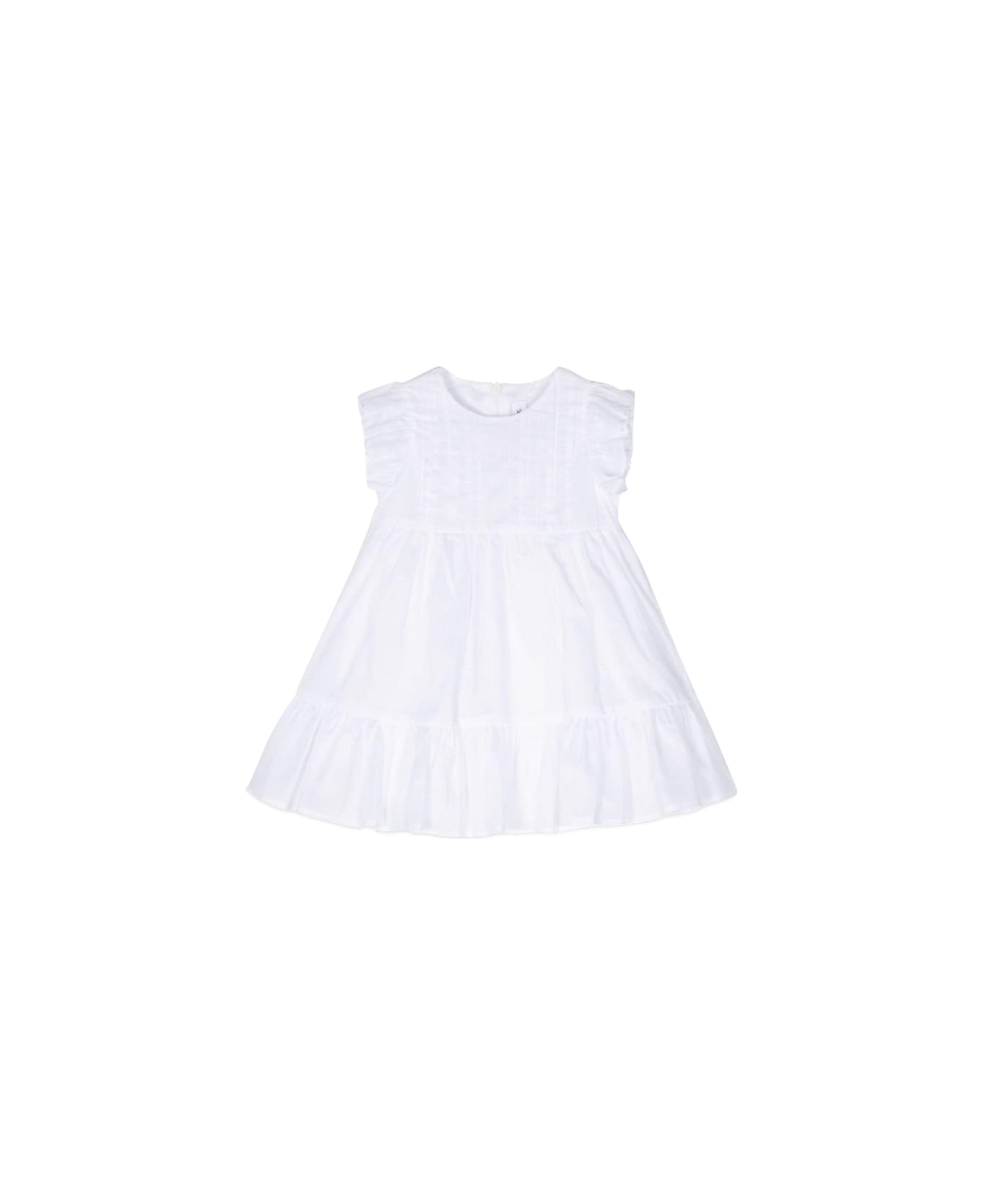 Il Gufo White M/short Dress - WHITE