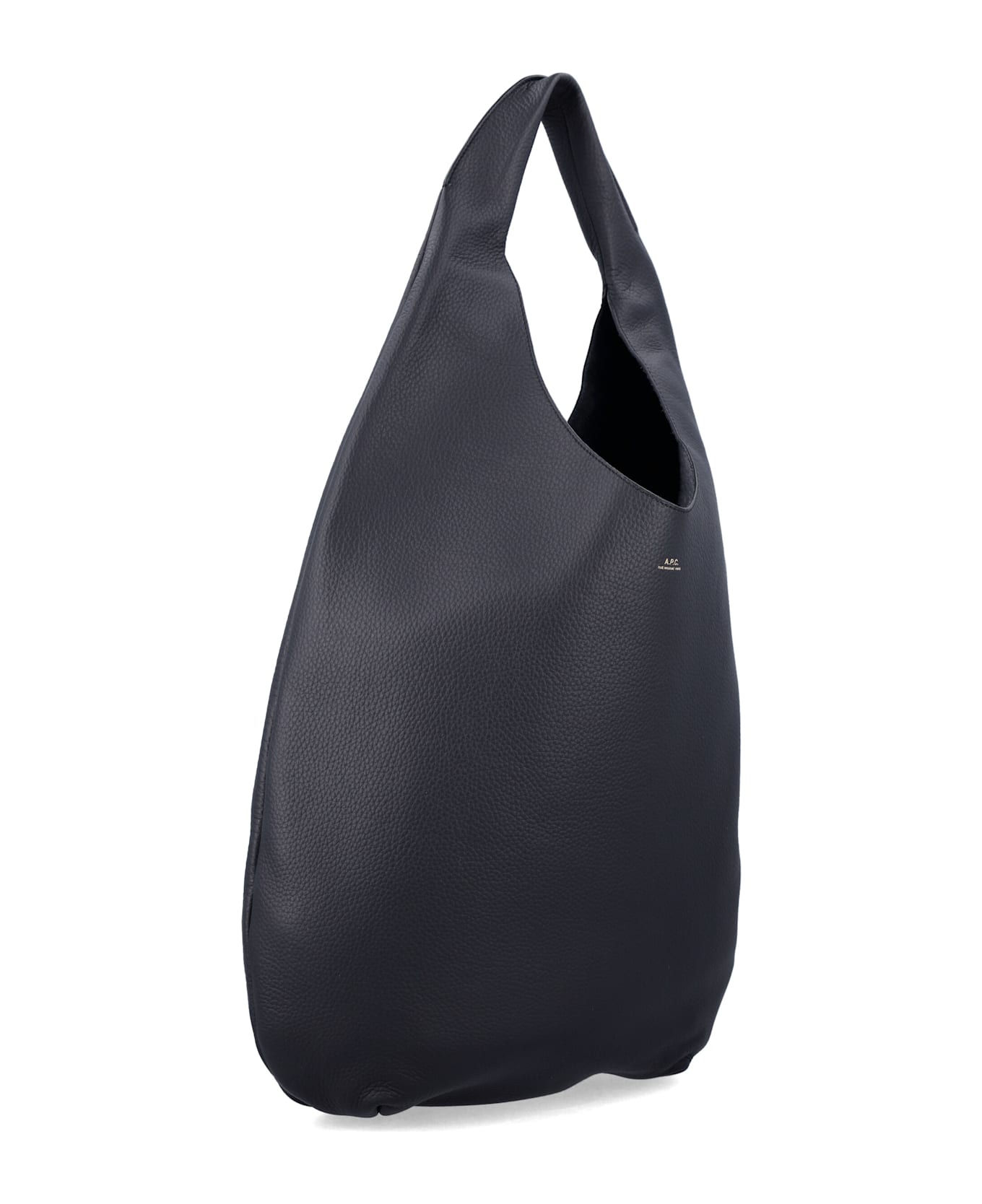 A.P.C. Le Neige Grained Leather Handbag - BLACK