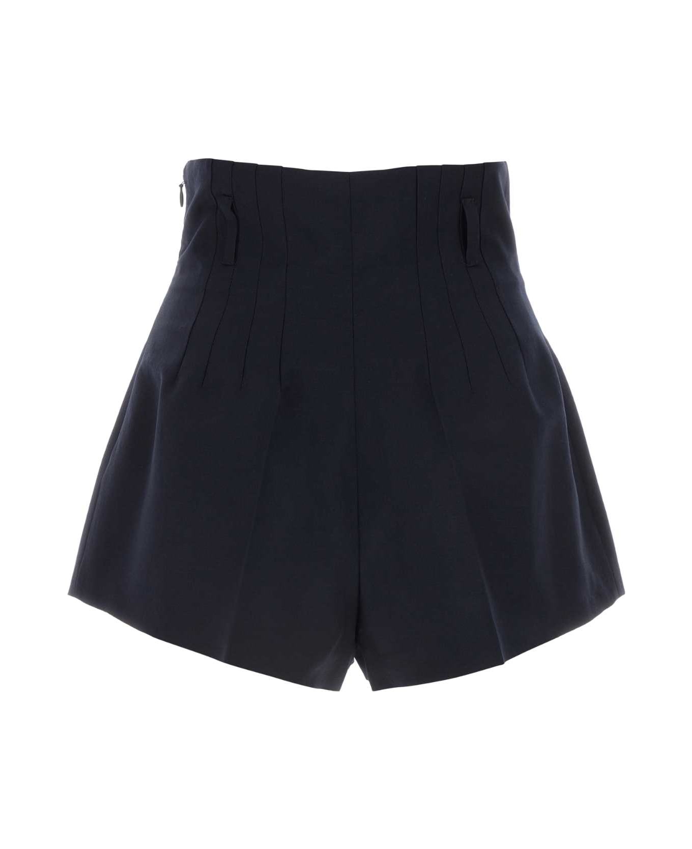 Prada Midnight Blue Wool Shorts - BLEU ショートパンツ