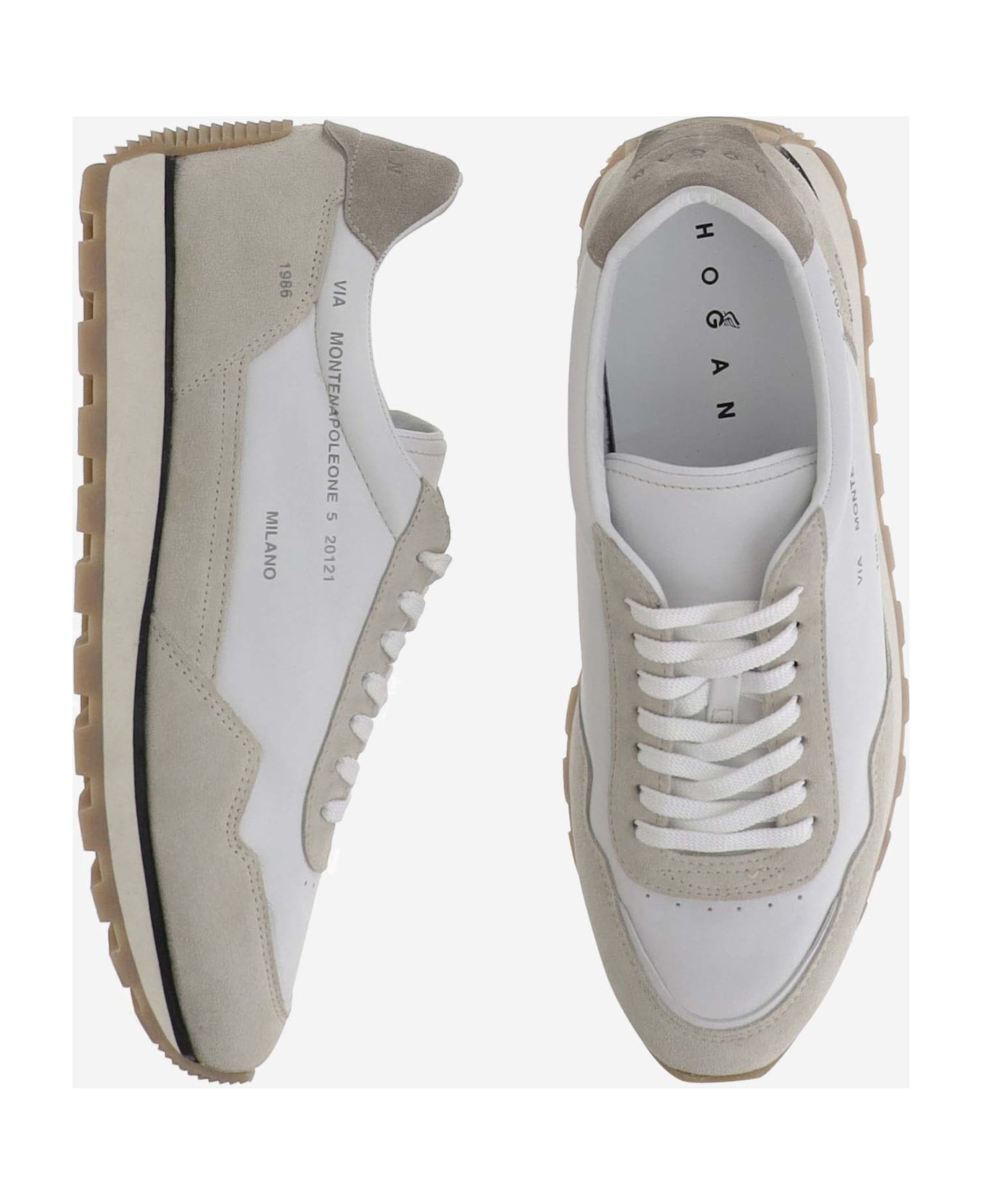 スニーカー HOGAN FW24 H671 SNEAKERS (HXM6710FL80TQA 736N MULTI) Sneakers Hogan 86er WHITE, BEIGE, BROWN for Man