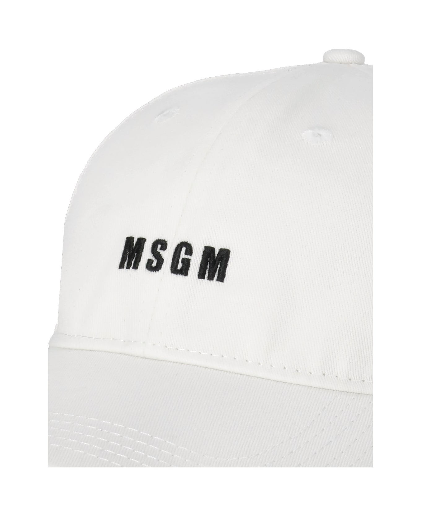 MSGM Baseball Cap With Logo - Ivory