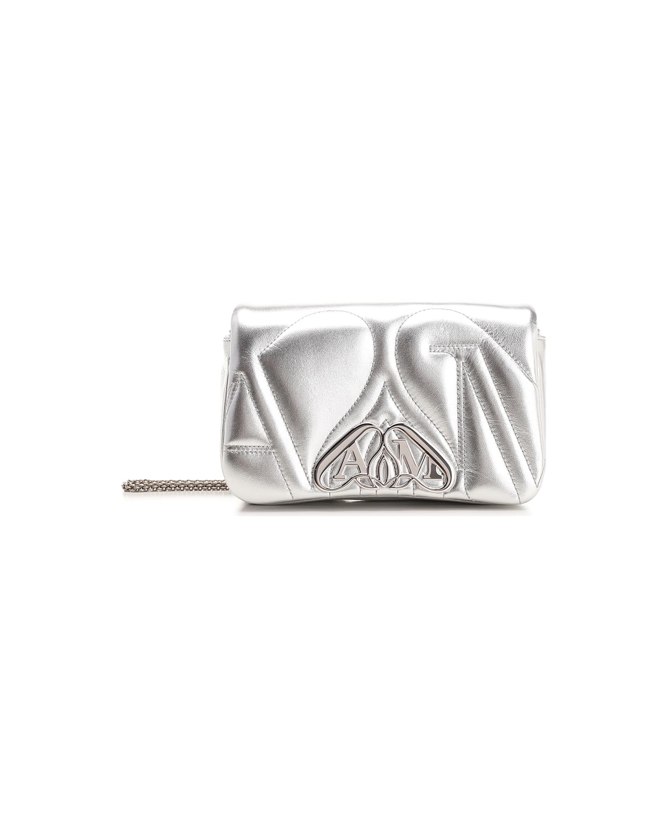 Alexander McQueen 'the Mini Seal' Shoulder Bag - Light Silver