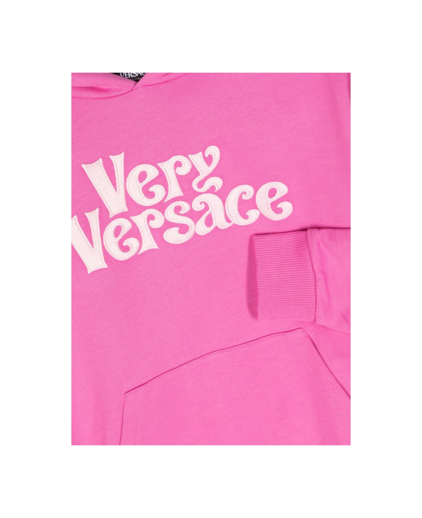 Versace Sweatshirt Fleece Very Versace Embroidery - PINK