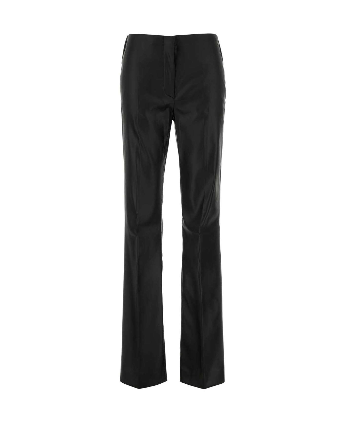 SportMax Black Stretch Satin Adepto1234 Pant - NERO