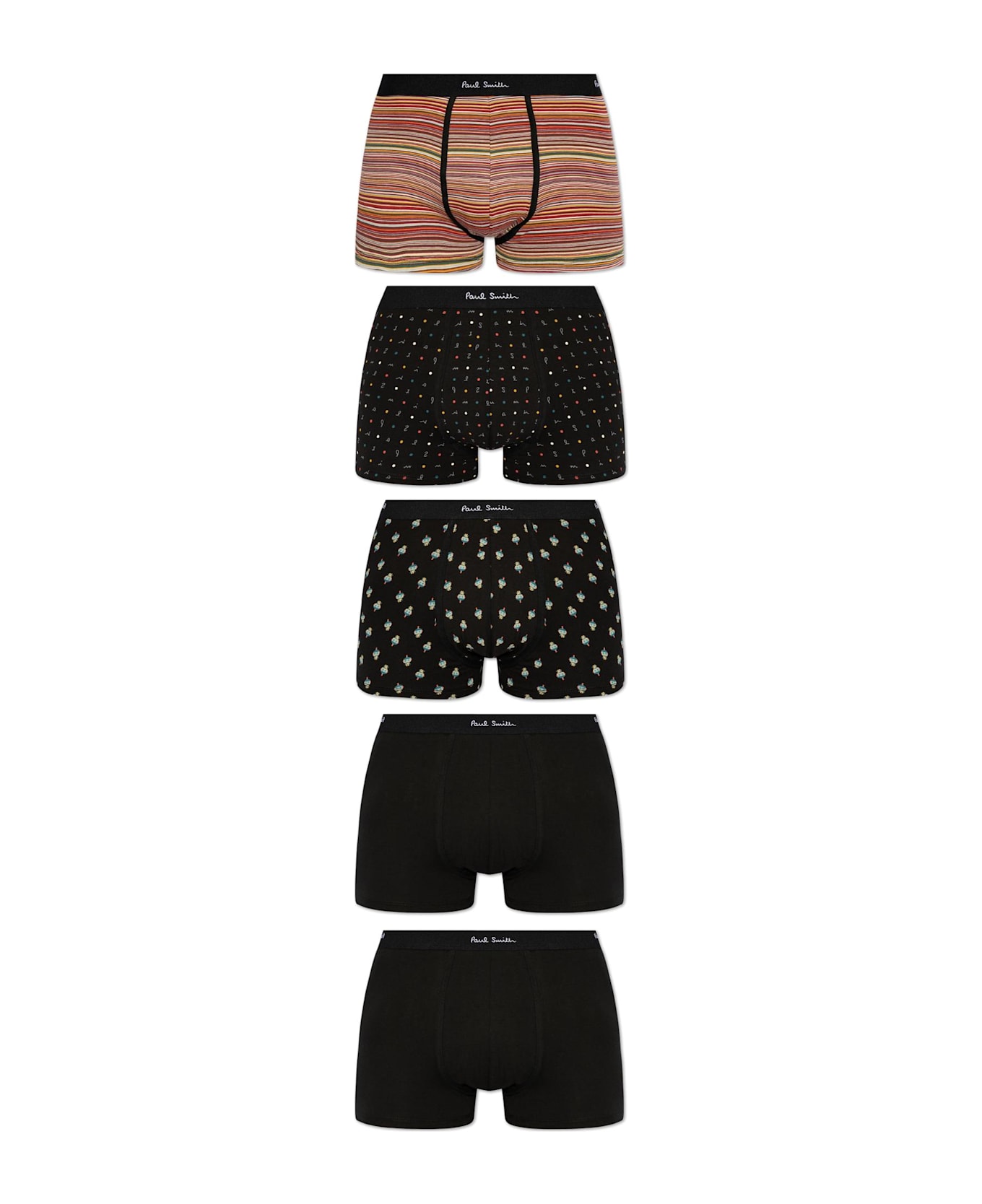 Paul Smith Five-pack Of Cotton Boxers - MULTICOLOUR