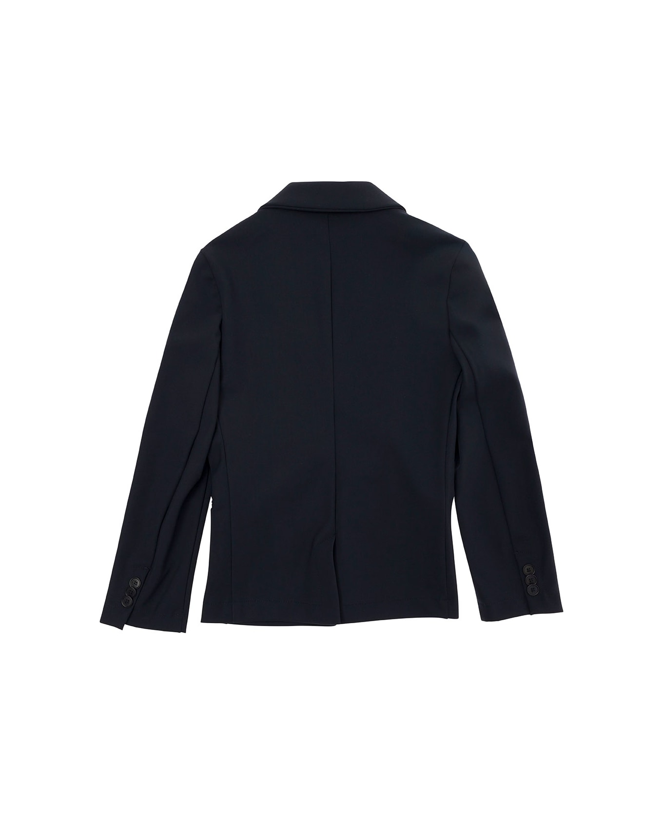 Il Gufo Blue Single-breasted Jacket With Tonal Buttons In Stretch Polyamide Boy - Blu