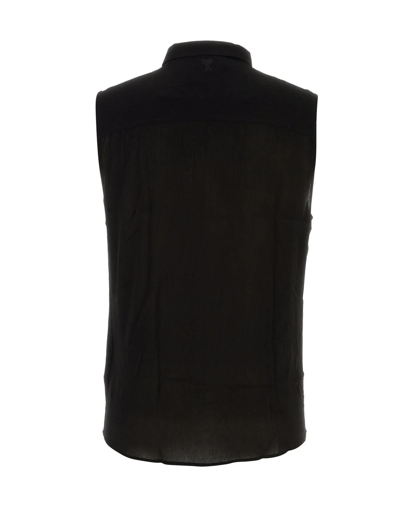 Ami Alexandre Mattiussi Black Viscose Shirt - BLACK シャツ