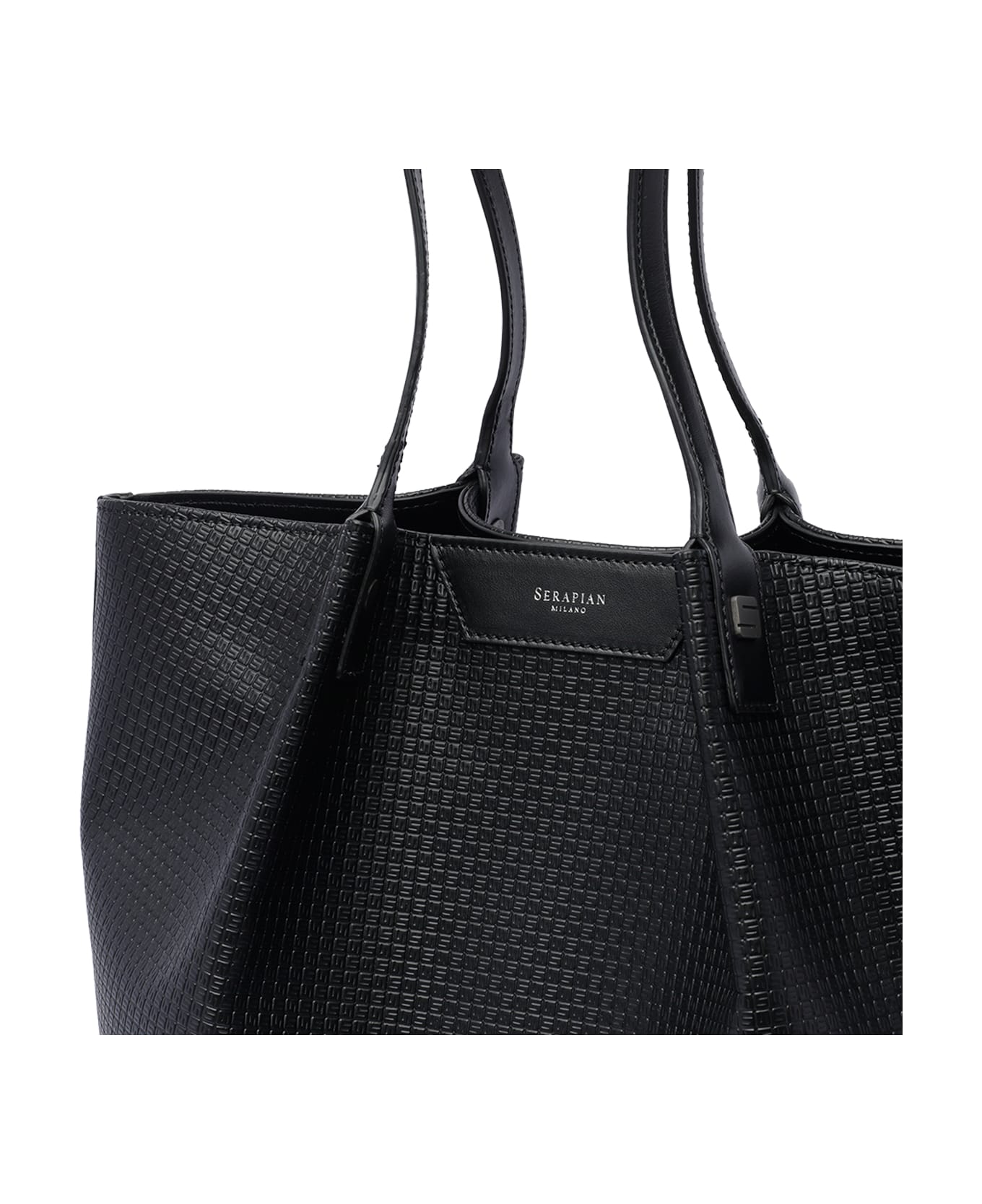 Serapian Vertical Secret Bag Stepan Sust - Black