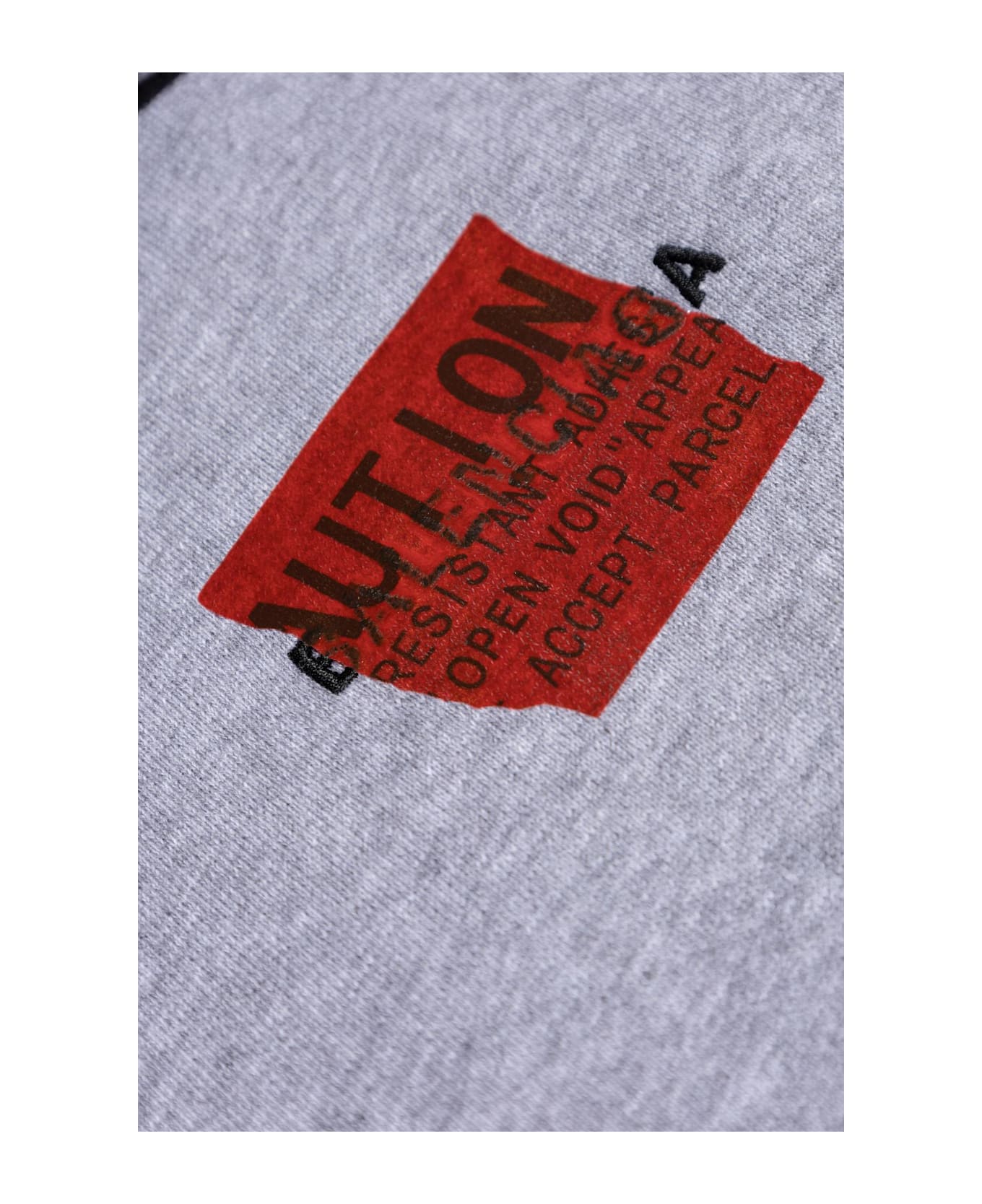 Balenciaga Hoodie - HEATHER GREY BLK RED