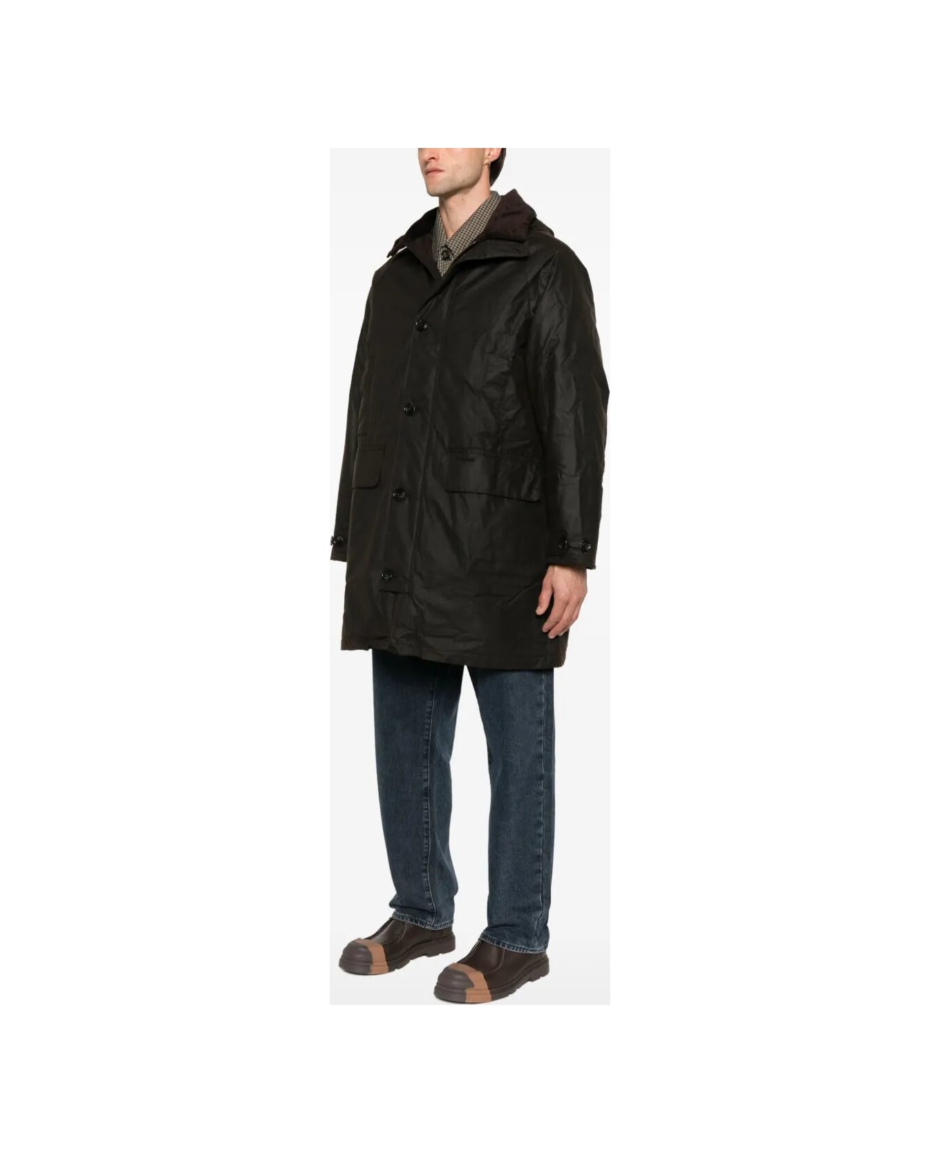 Barbour Beaudale Wax Trench Coat - Dark Brown
