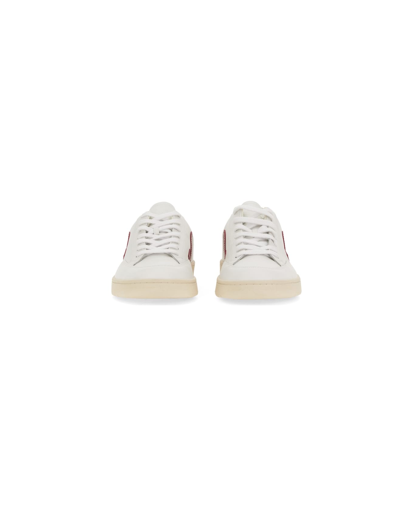 Veja V-12 Leather Sneaker - WHITE