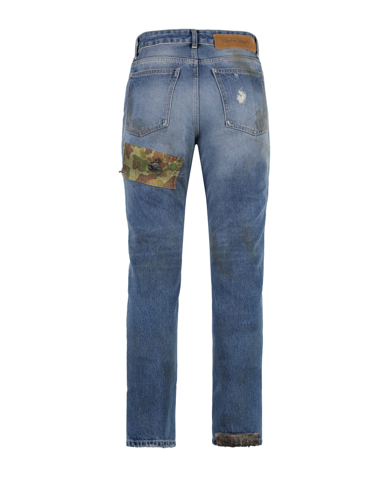 Palm Angels 5-pocket Straight-leg Jeans - Blu