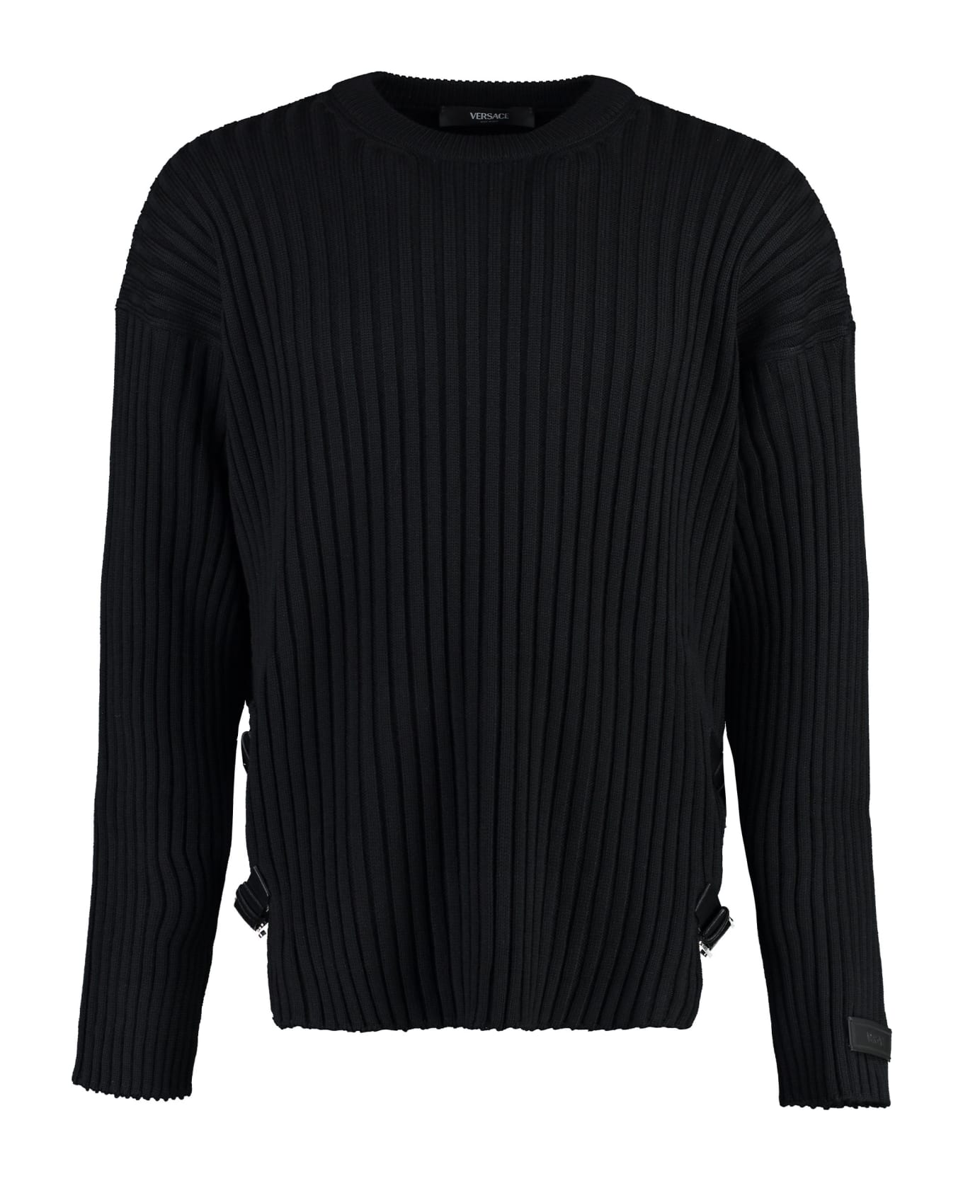 Versace Crew-neck Wool Sweater - black