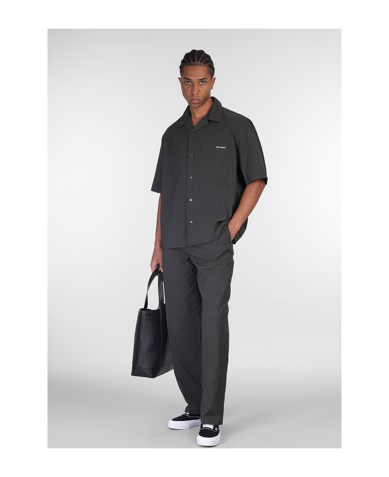 Maison Kitsuné Pants In Black Polyester - black