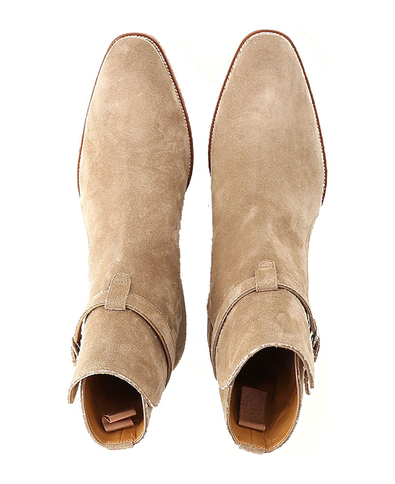 Saint Laurent Wyatt Jodhpur Boots - Beige