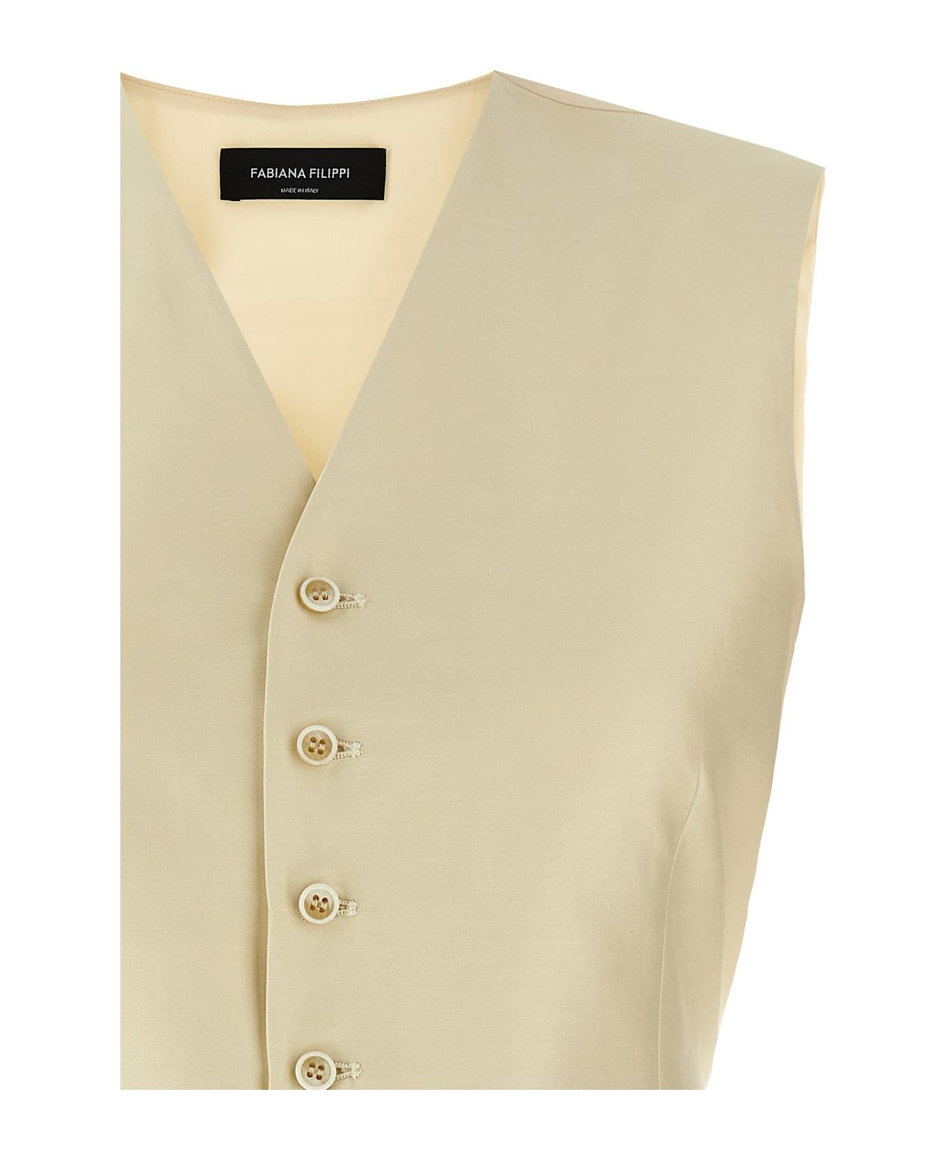 Fabiana Filippi Silk Vest - White