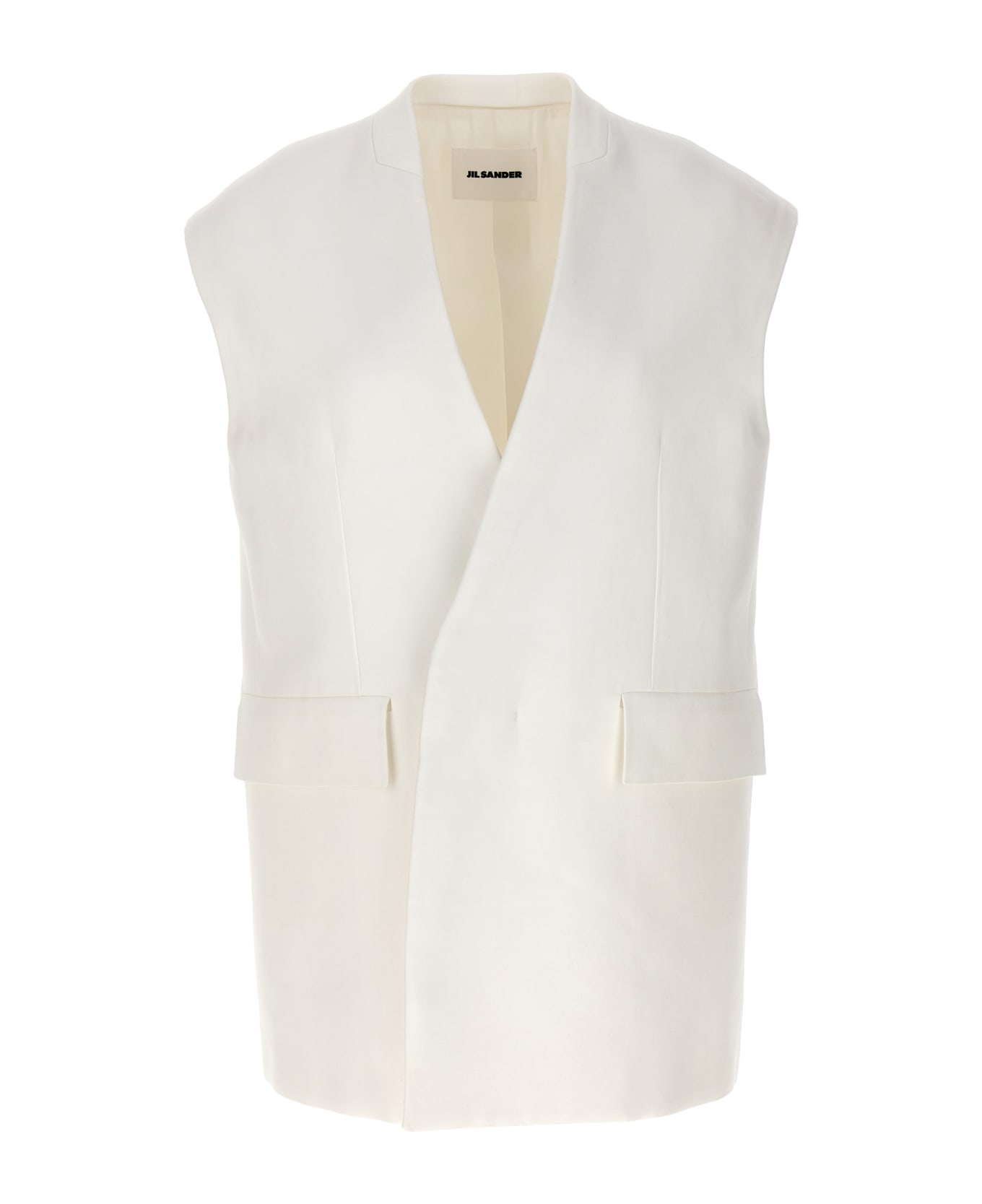 Jil Sander Oversize Tailored Vest - White
