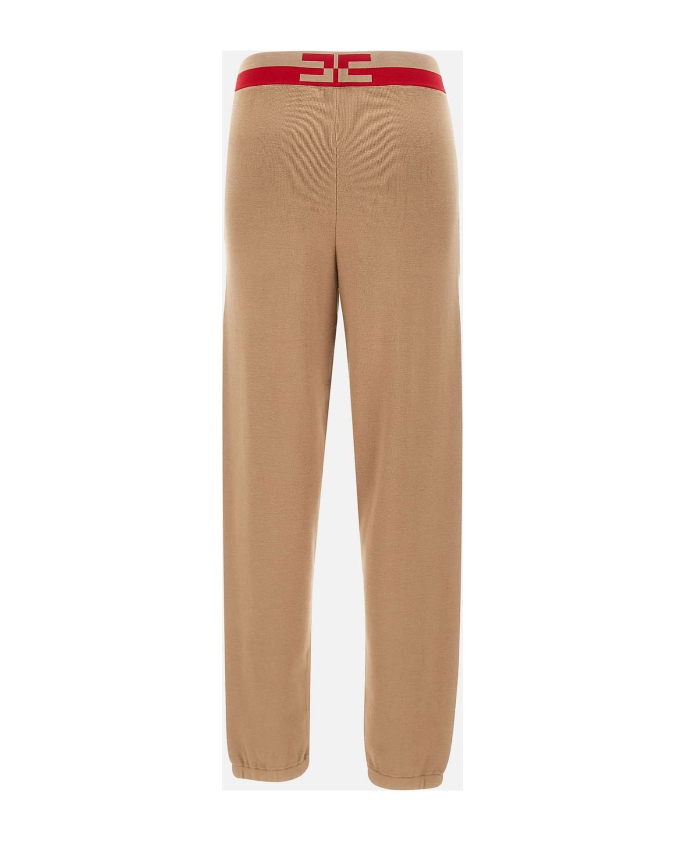 Elisabetta Franchi Pantalone Tricot - Cammello