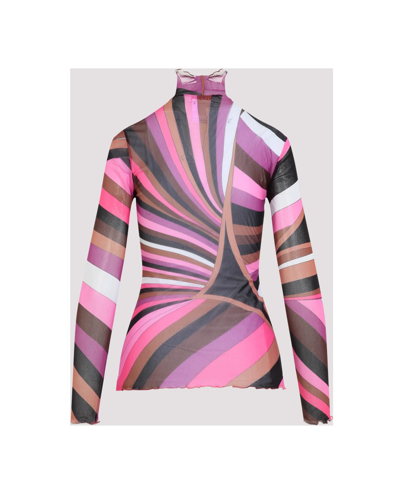 Pucci Long Sleeves T-shirt - Fuxia Marrone