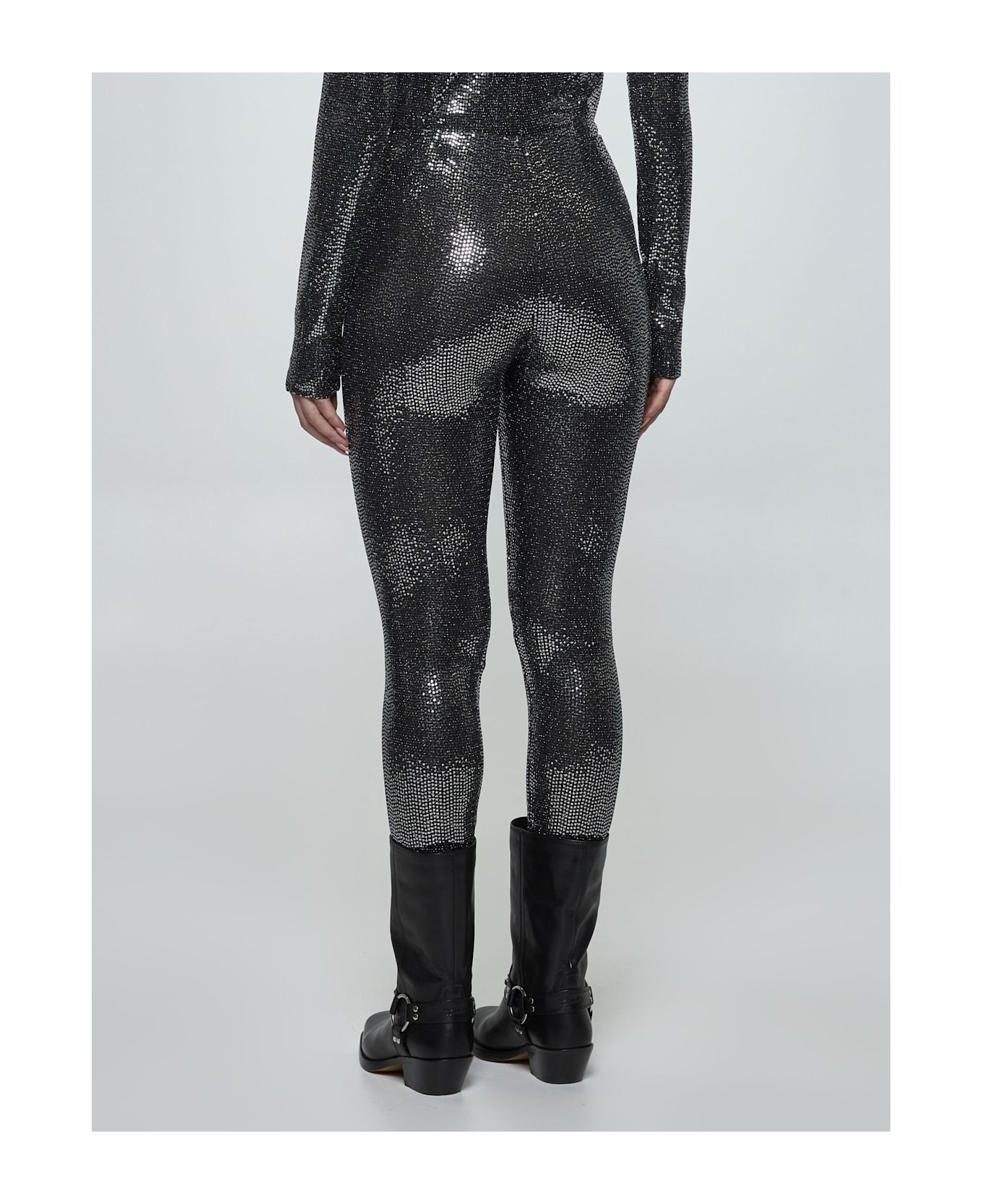 Isabel Marant Joshua Shiny Jersey Leggings - Black