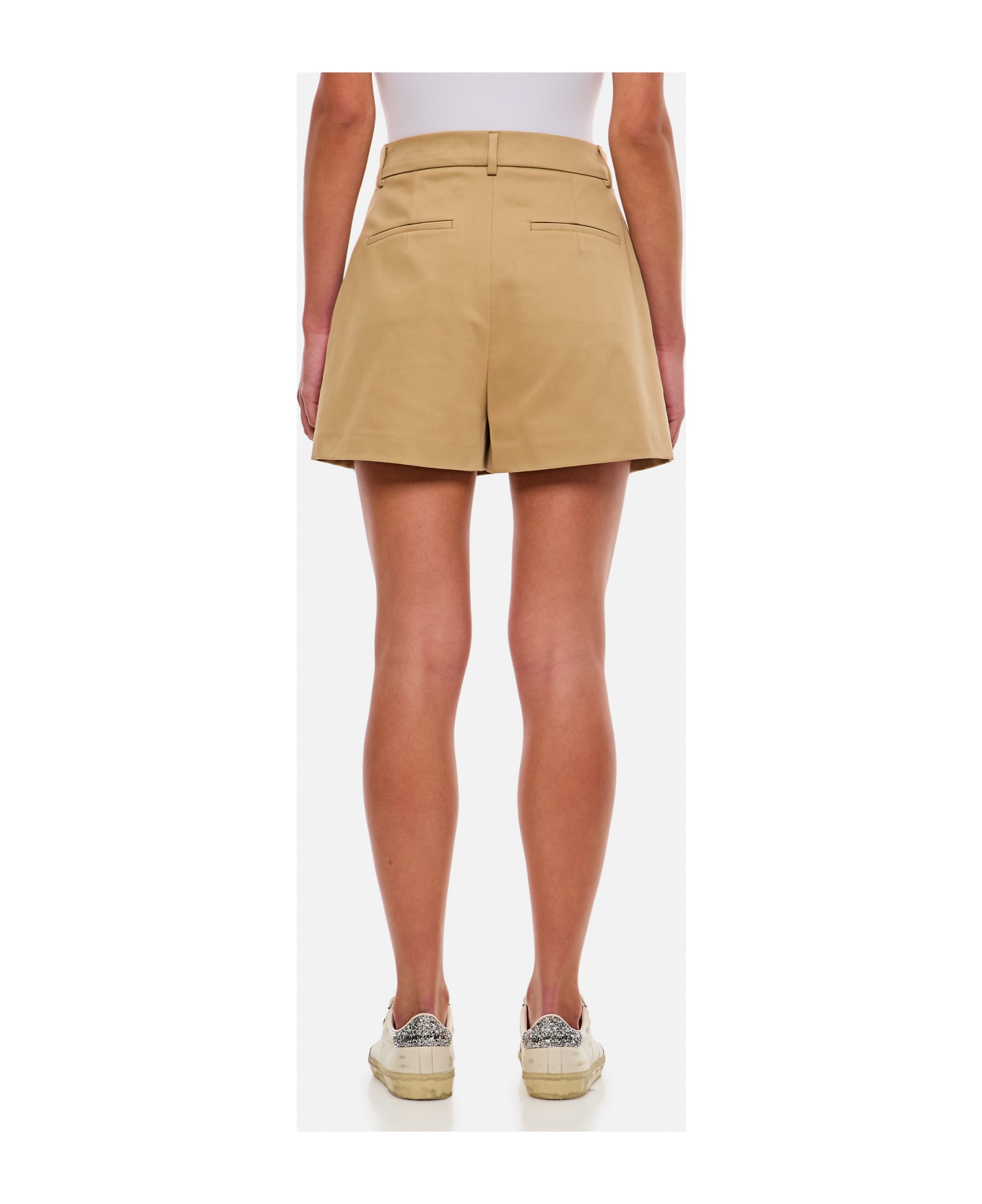 SportMax Unico Gabardine Shorts - Bone Tシャツ