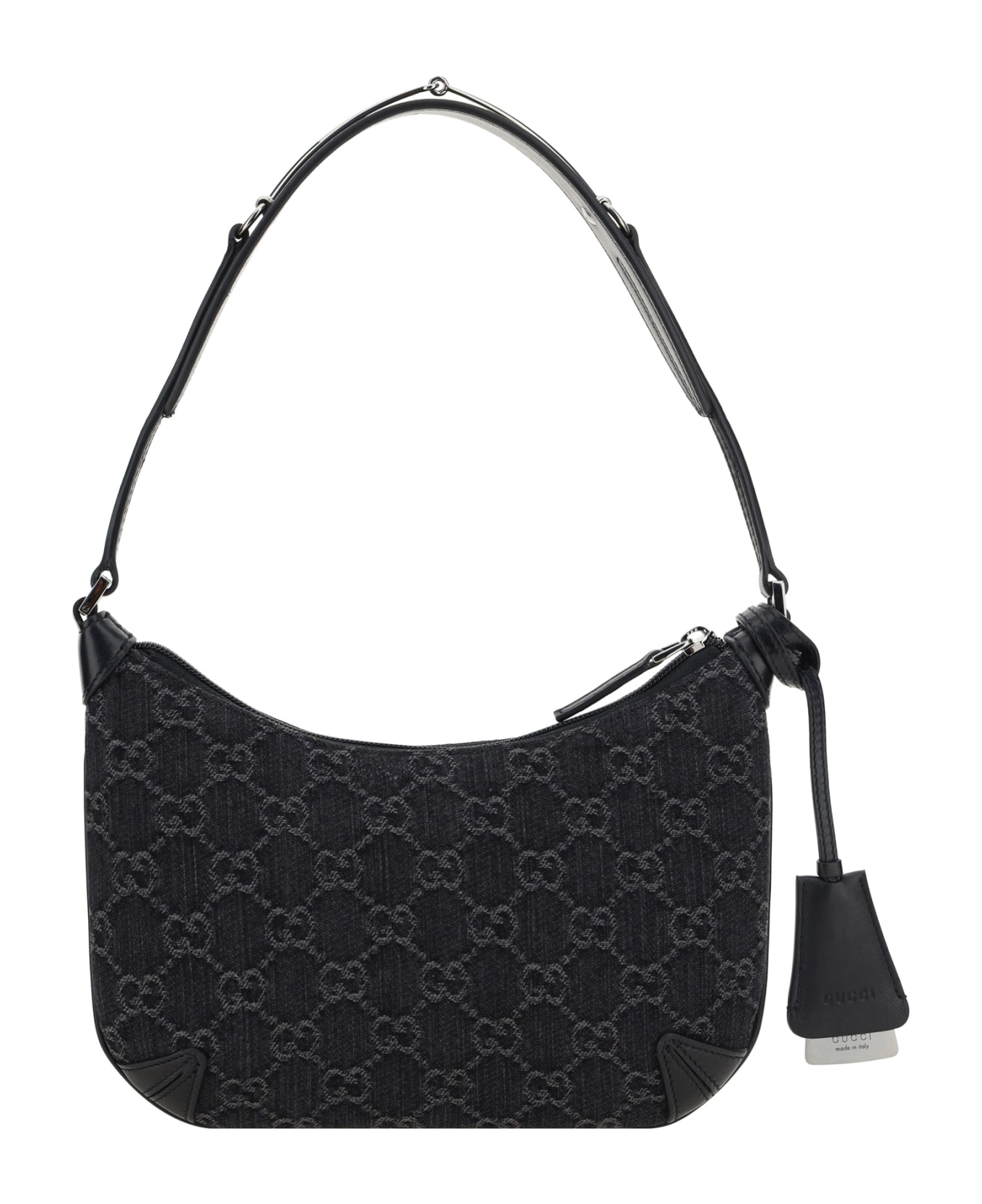 Gucci Horsebit Shoulder Bag - Blk/medium Grey