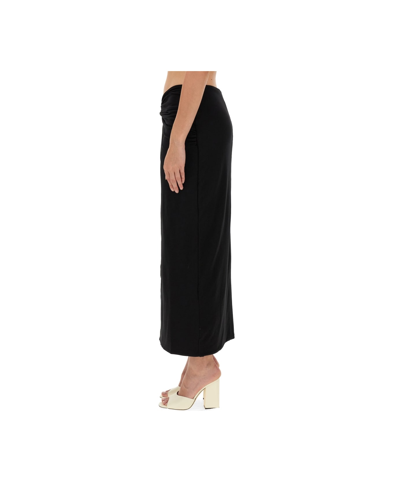 Rotate by Birger Christensen Twisted Skirt - BLACK