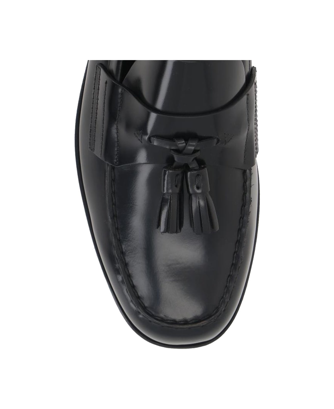 Prada Herren Leather Loafers - Black