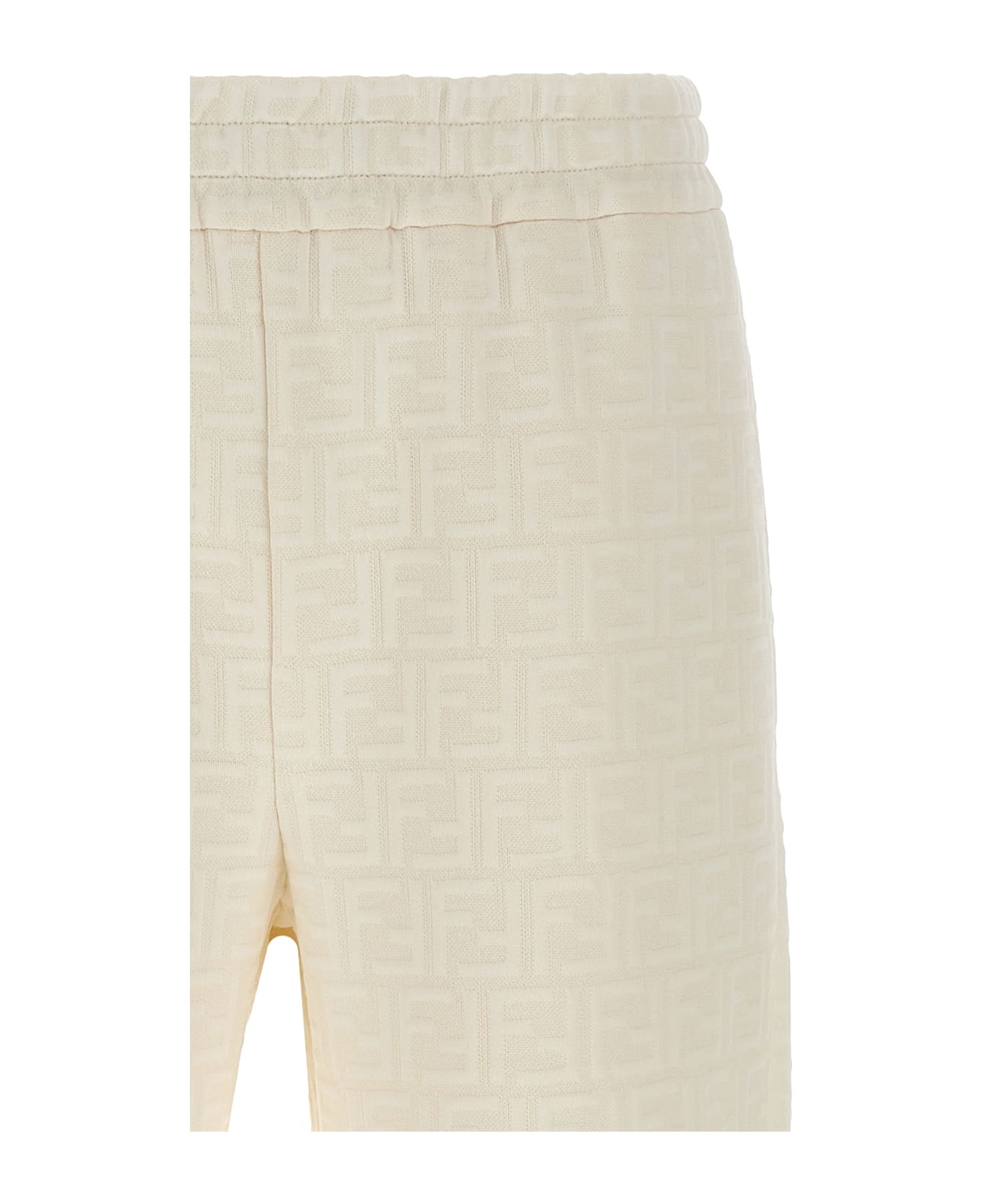 Fendi Ff Monogram Joggers - White