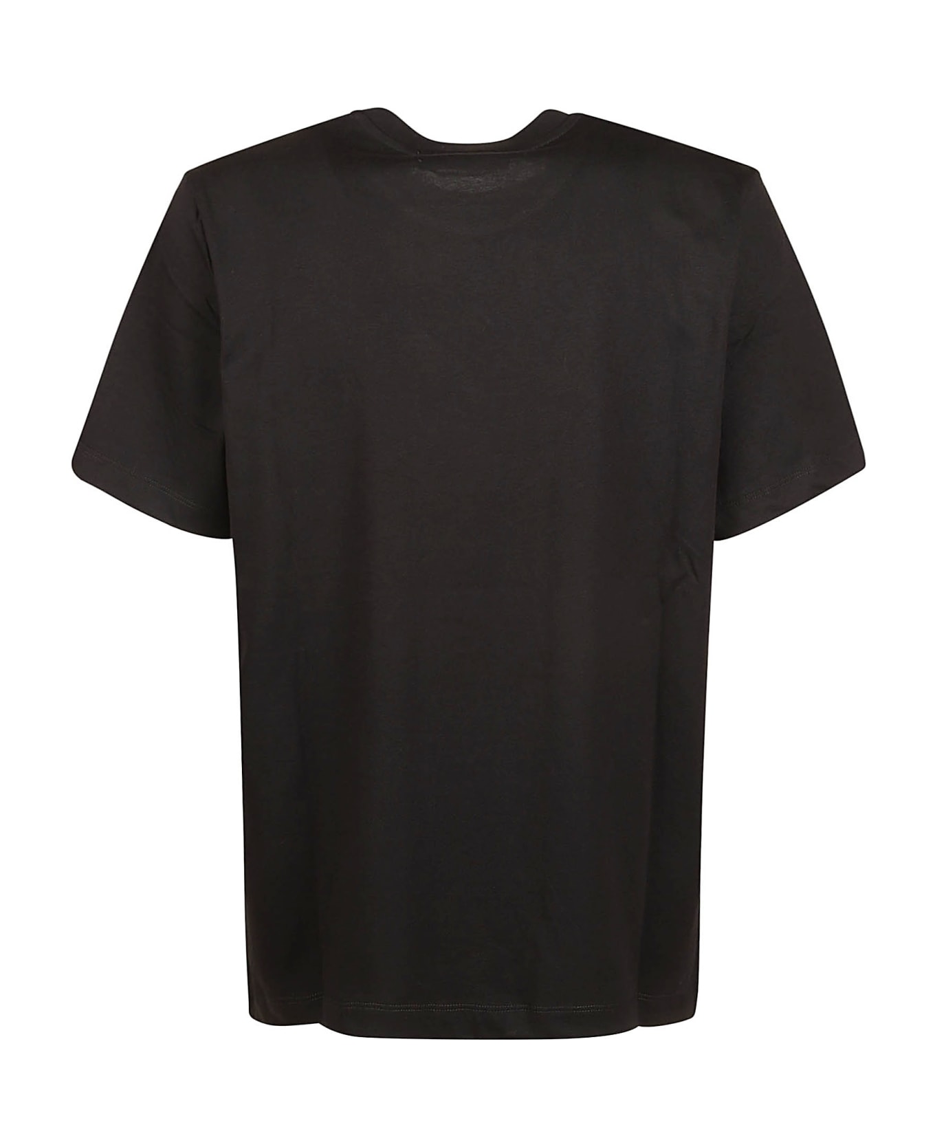 MSGM Logo Round Neck T-shirt - Black
