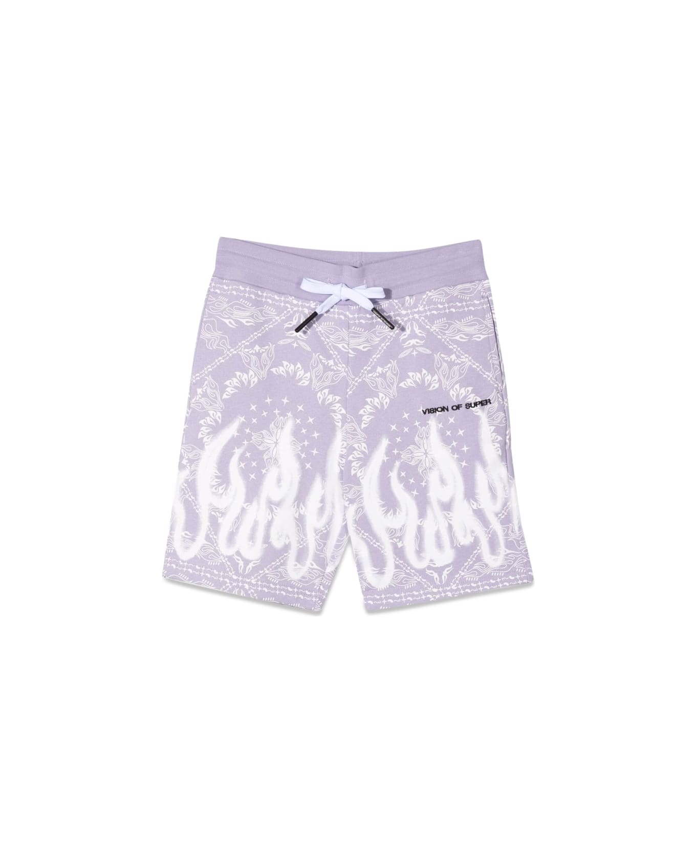 Vision of Super Lilac Shorts Kids With Bandana Print - LILAC