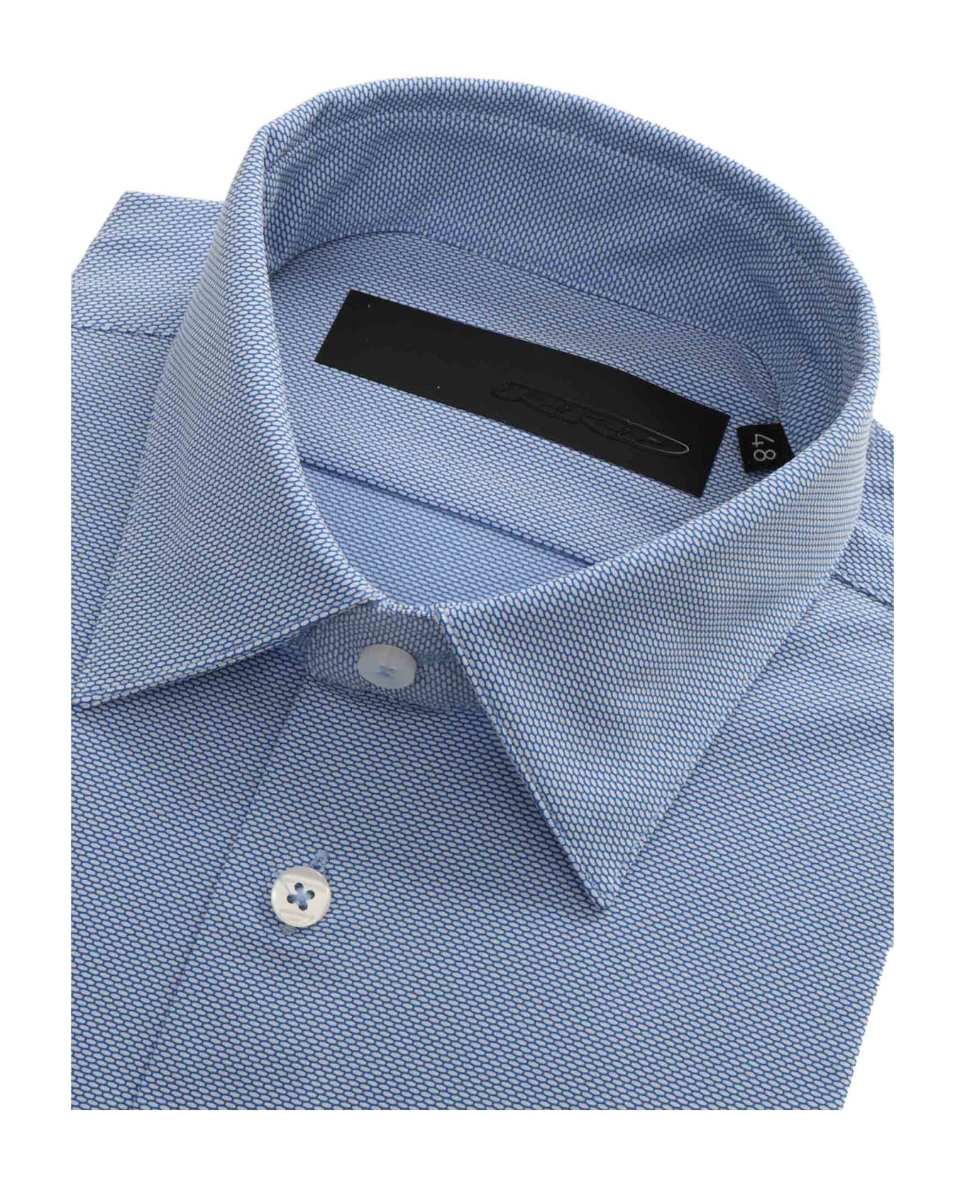 RRD - Roberto Ricci Design Jacquard Oxford Shirt - LIGHT BLUE シャツ