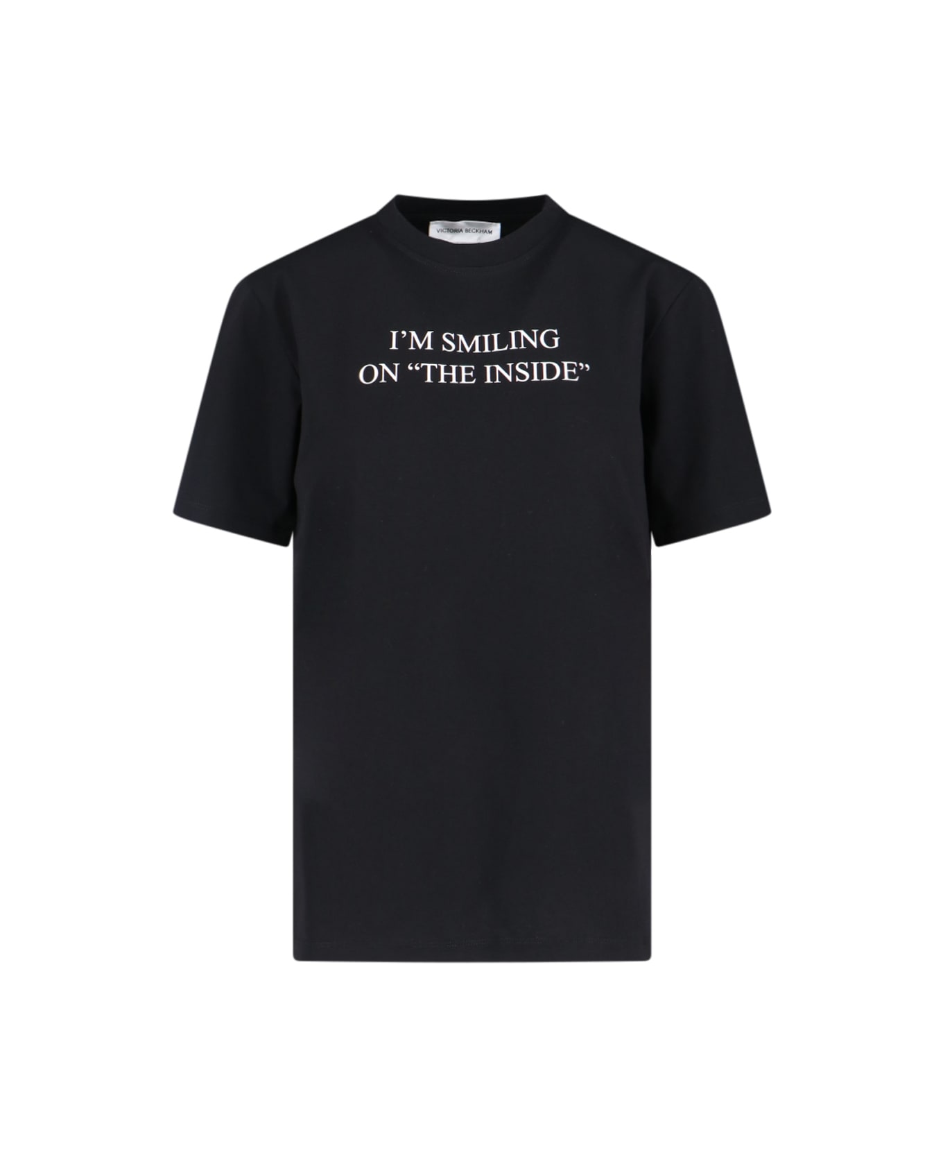 Victoria Beckham 
slogan
 T-shirt - Black