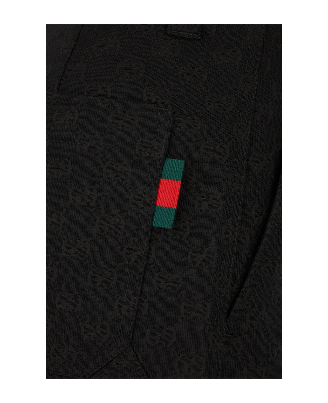 Gucci Gg Fabric Bermuda Shorts - BLACKMIX