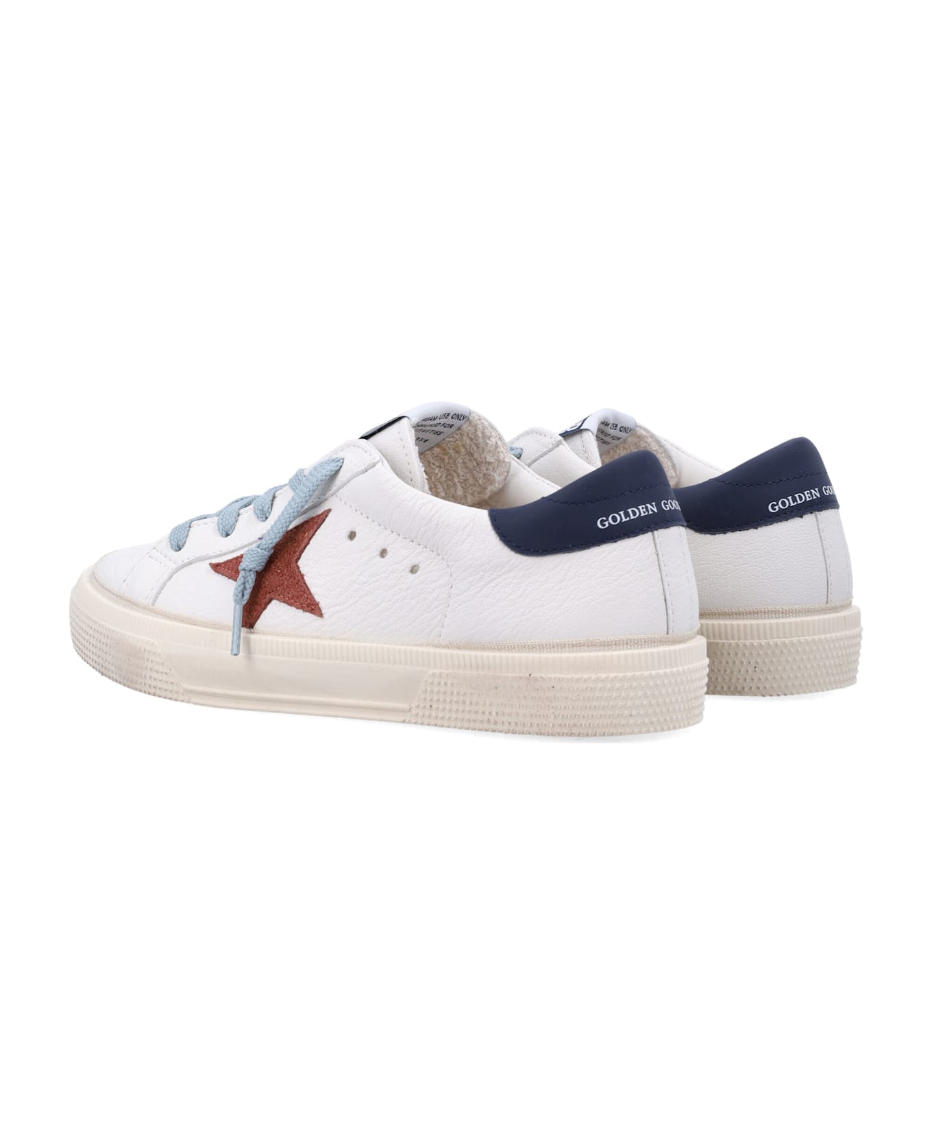 Golden Goose Kids May Sneakers - WHITE/RED