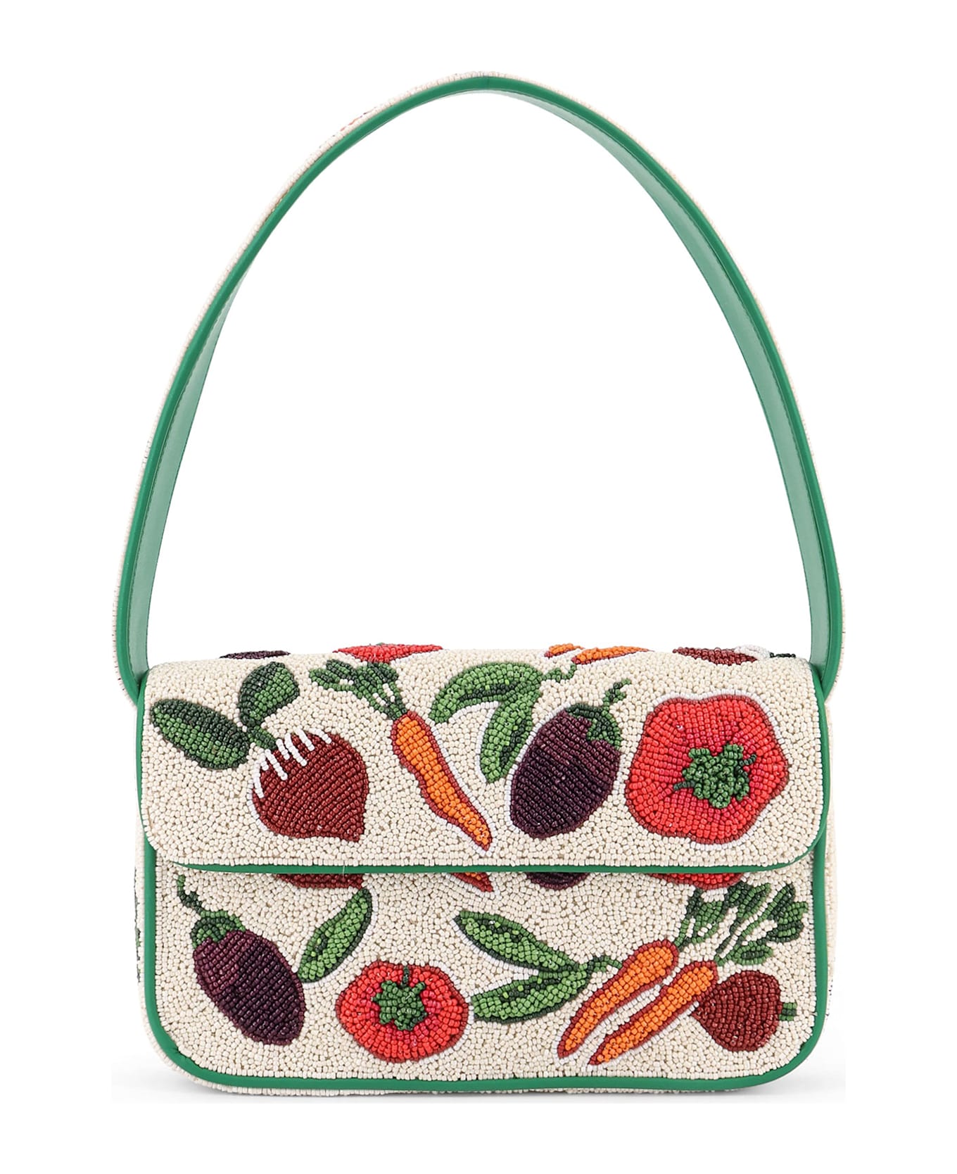 STAUD Tommy Beaded Bag Shoulder Bag With All-over Beads - CRUDITE