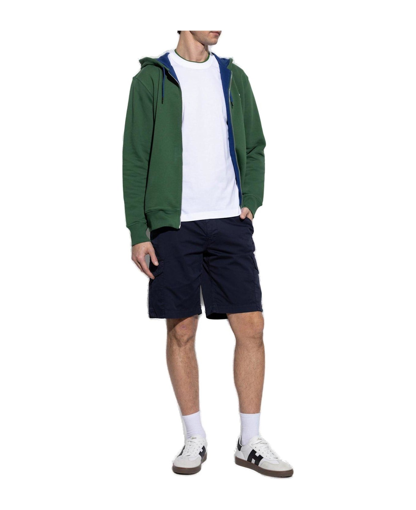 PS by Paul Smith Straight Leg Cargo Shorts - BLUE