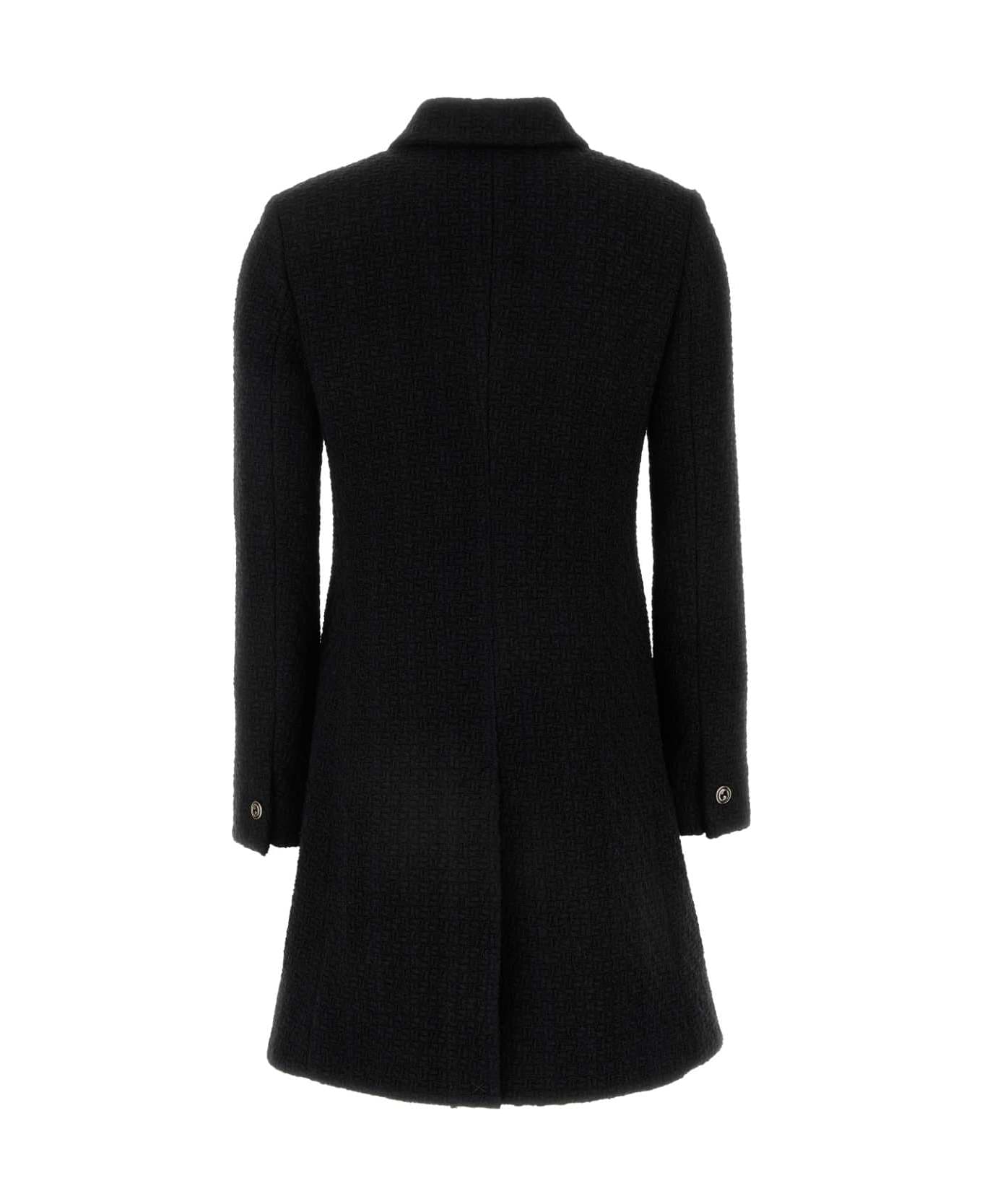 Gucci Black Tweed Coat - Black