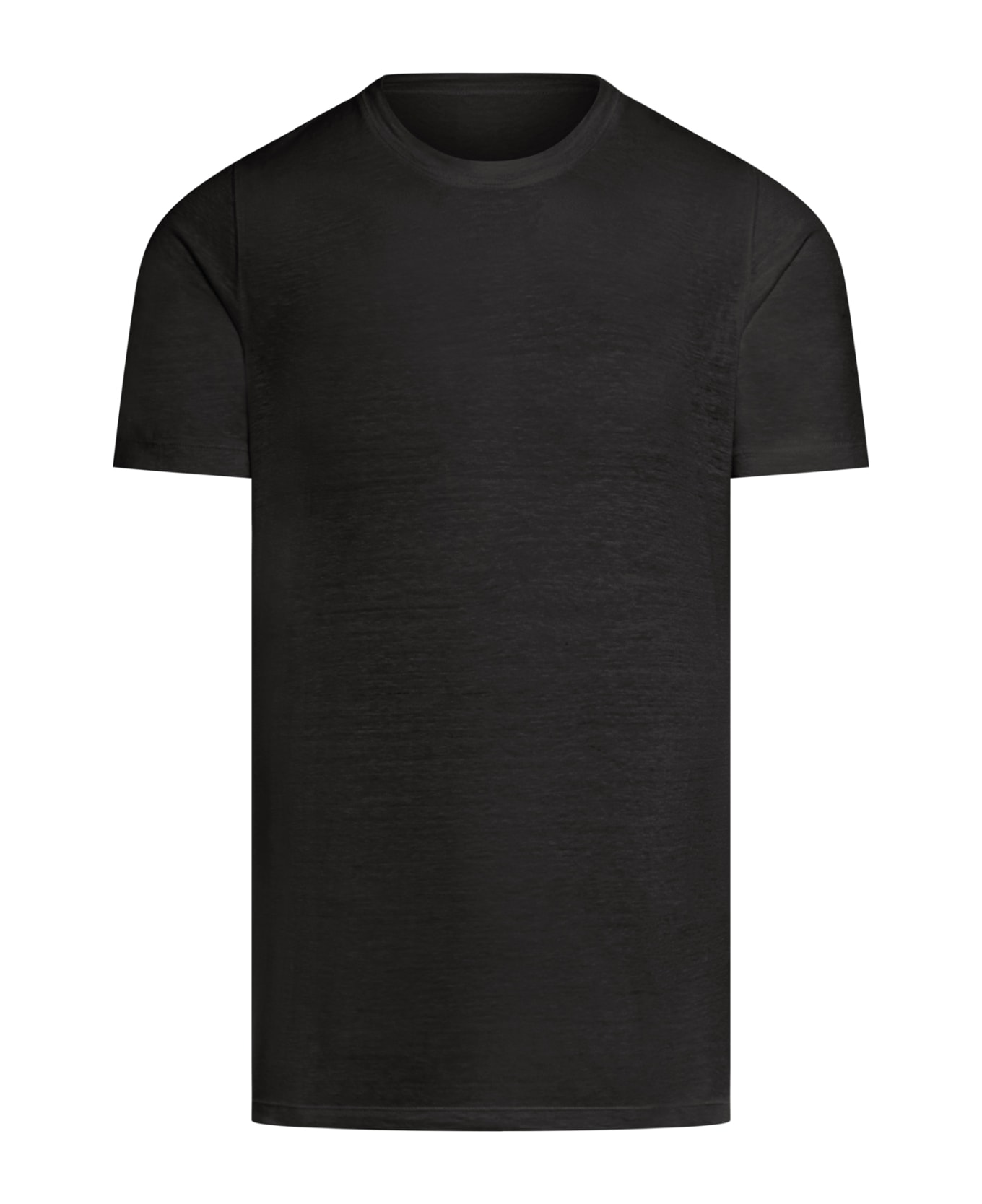120% Lino Short Sleeve Men Tshirt - R Black