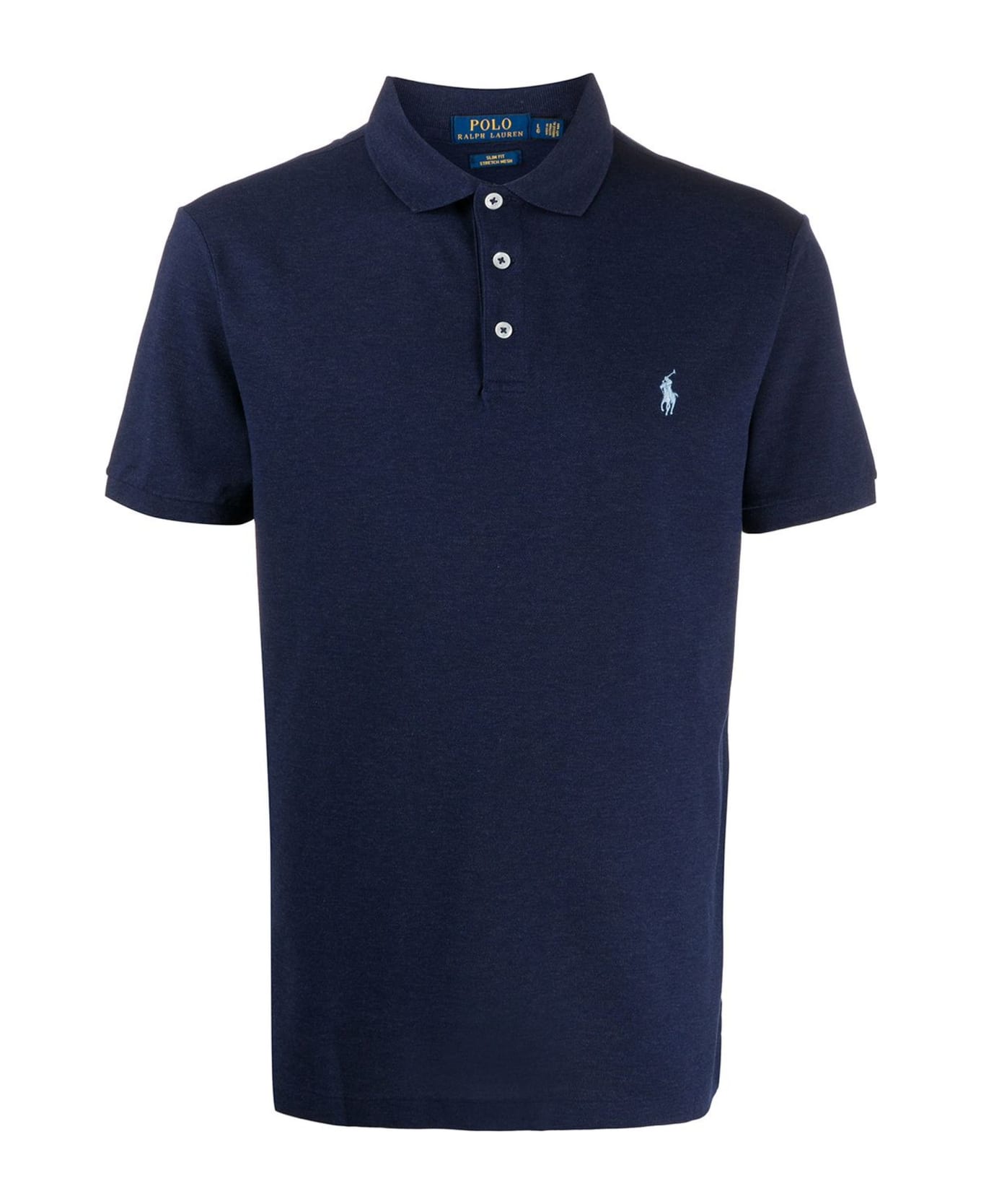 Ralph Lauren Blue Cotton Blend Polo Shirt - Spring Navy
