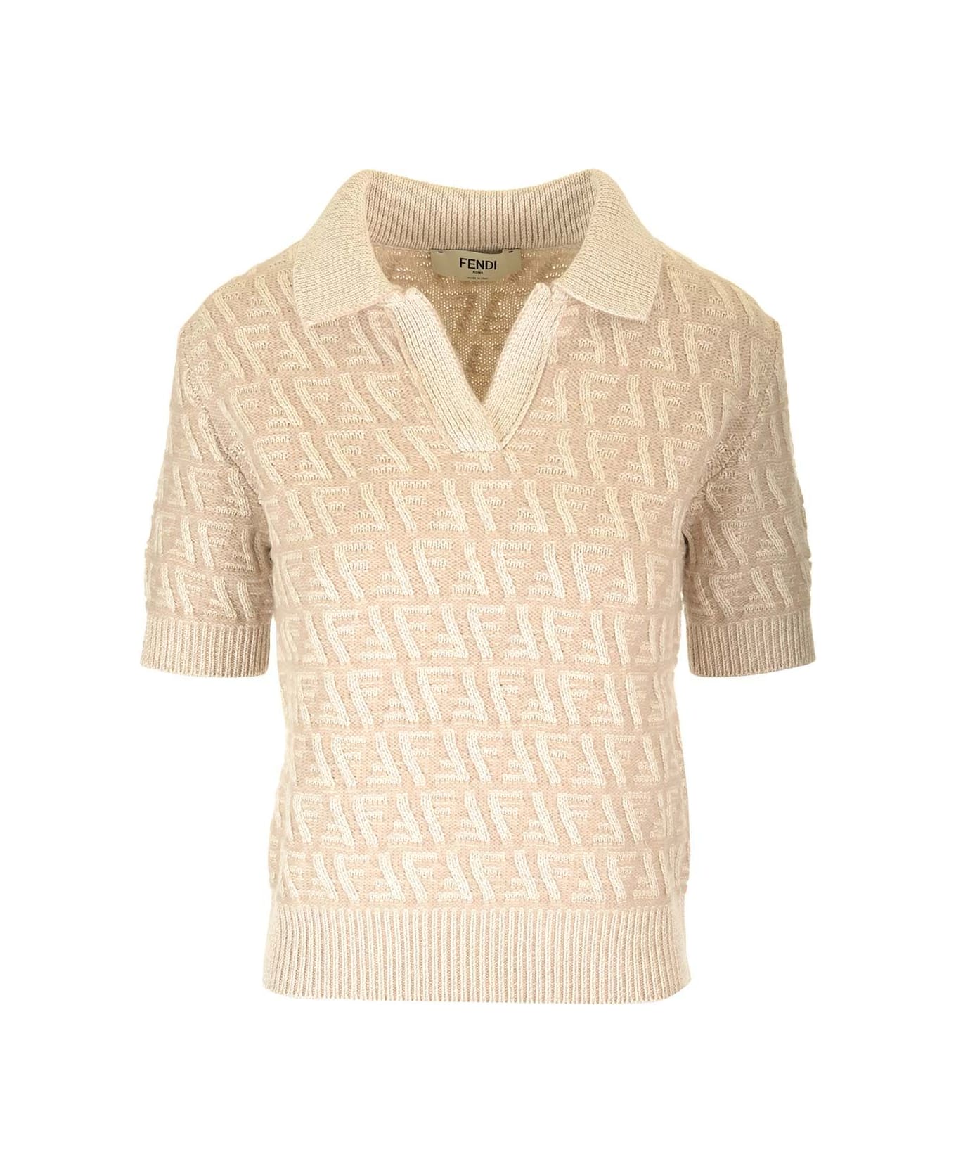Fendi Short-sleeved Polo Shirt - Beige