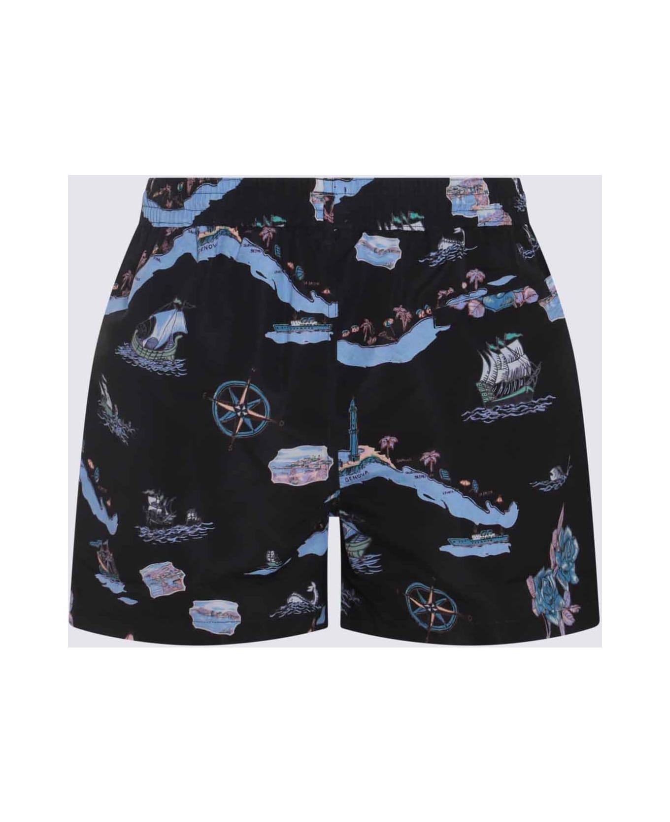 Paul Smith Dark Blue Multicolour Swim Shorts - Blue 水着