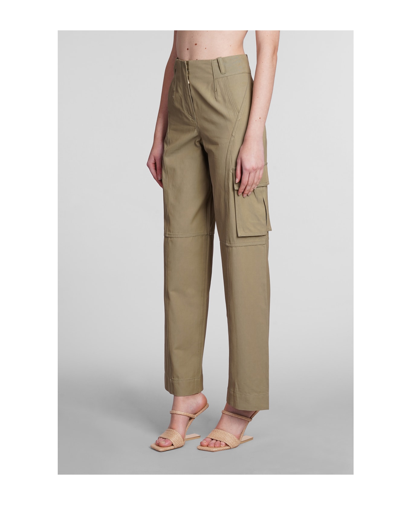 Cult Gaia Adrie Pants In Green Cotton - green