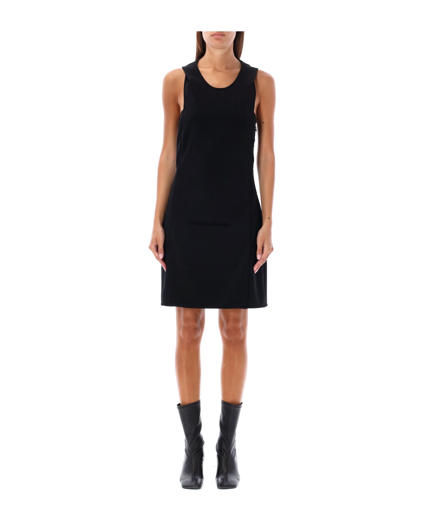 Courrèges Hooded Mini Dress - BLACK