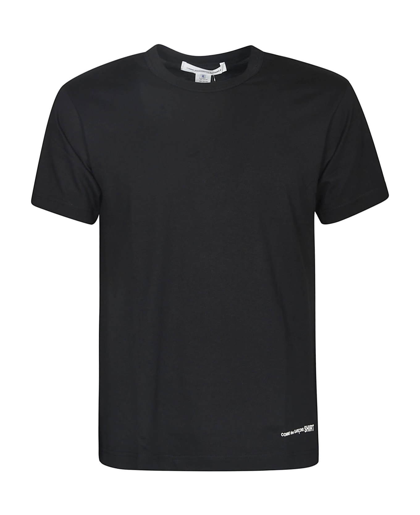 Comme des Garçons Logo Print Regular T-shirt - Black