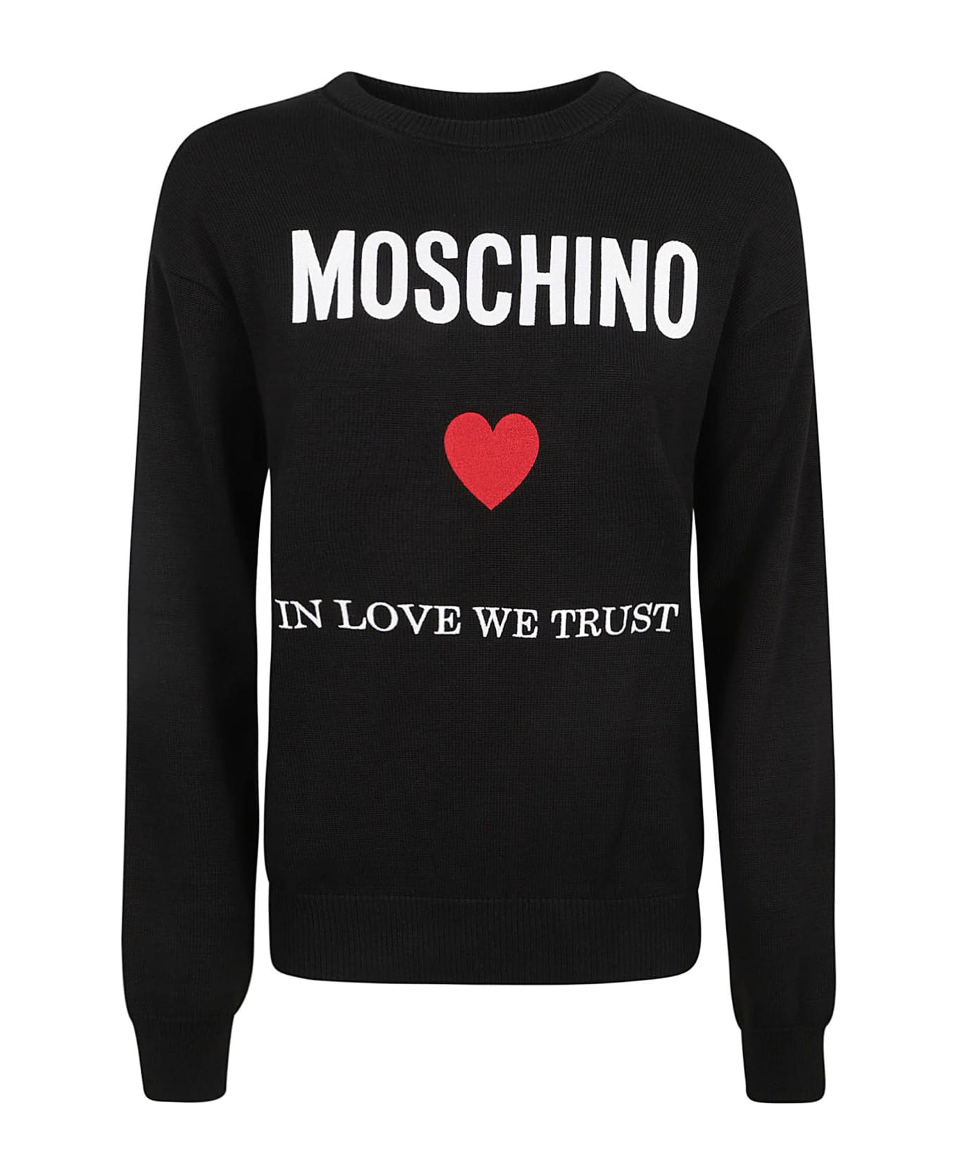 Moschino In Love We Trust Sweatshirt - Black フリース